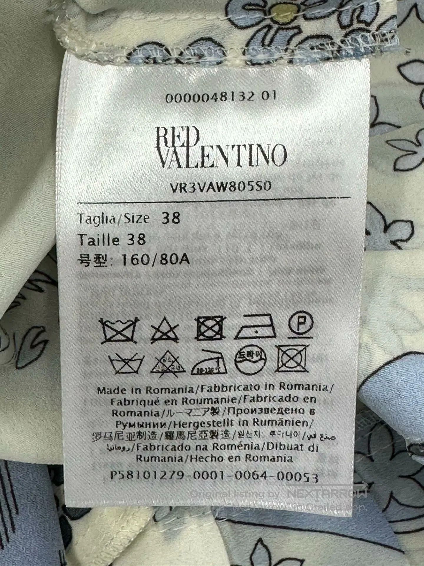 Valentino Valentino White Ink Wash Printed Pleated Dress| Size XS / US 0-2 / IT 36-38 - 5 Thumbnail