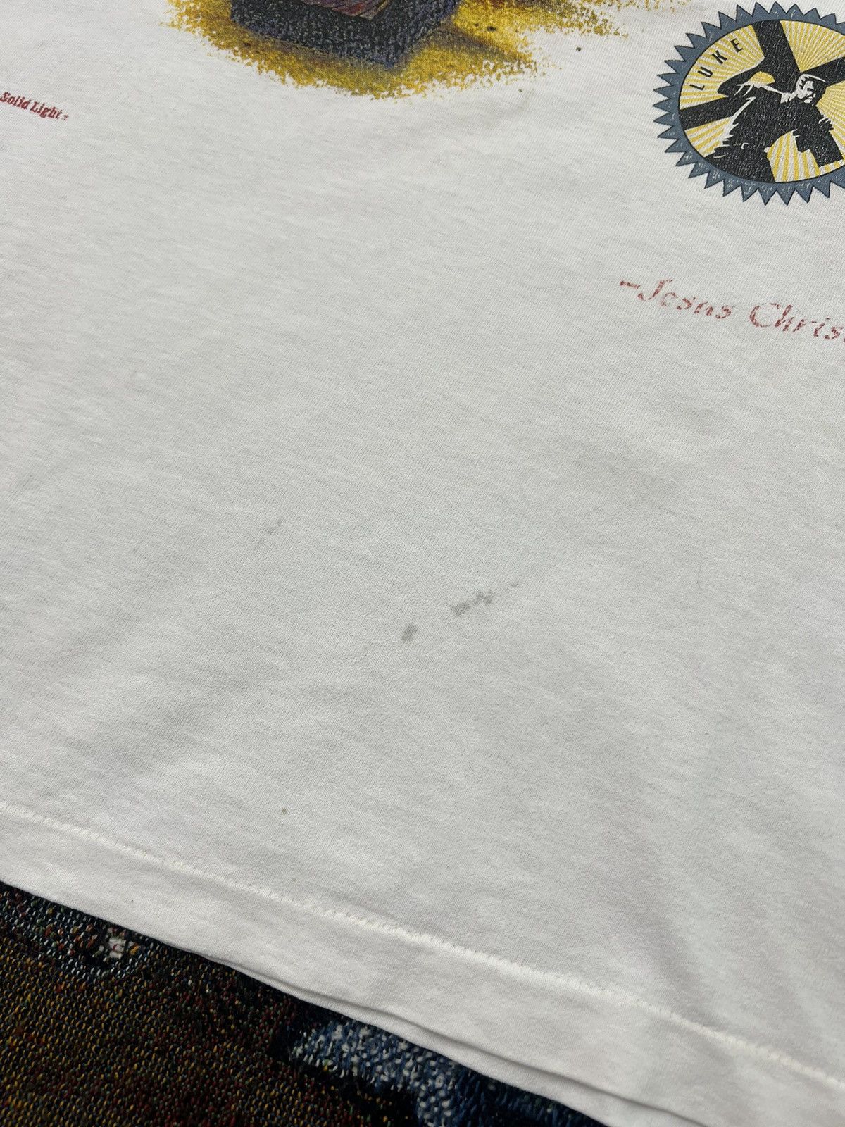 Vintage Vintage "Try This On For Size" Jesus Tee by Solid Light Size US L / EU 52-54 / 3 - 7 Thumbnail