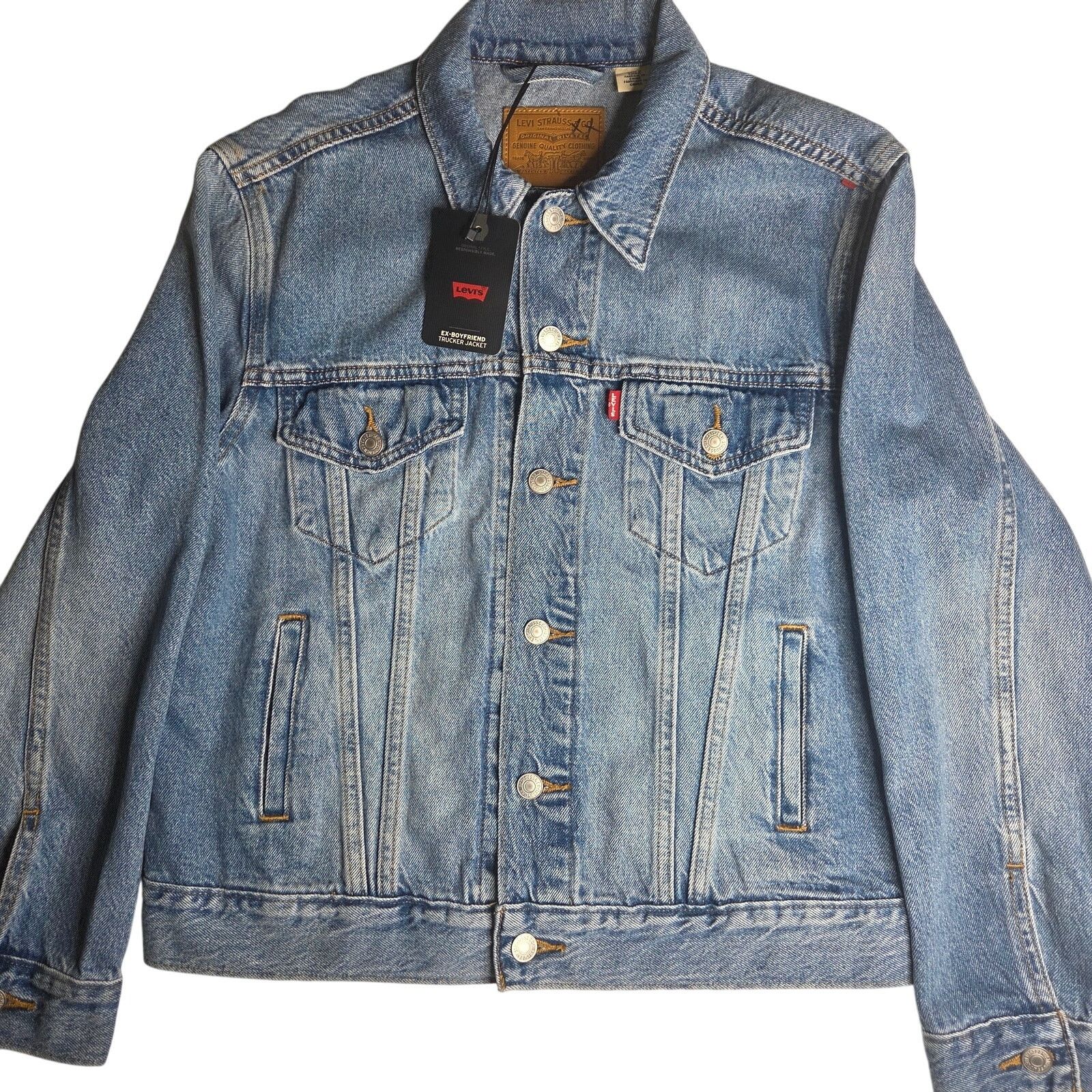 Women's Levi's Denim Ex-Boyfriend Jean Jacket Size Medium