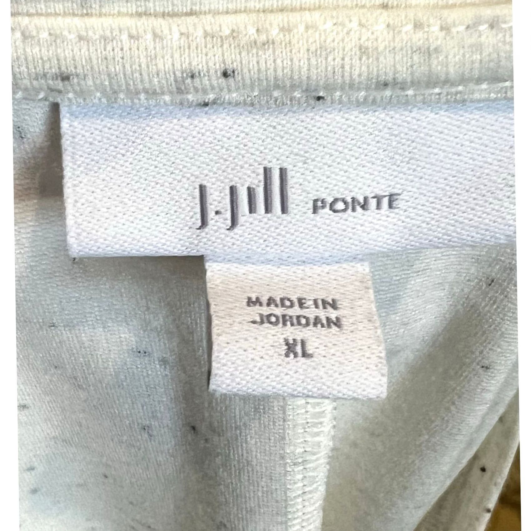 J. Jill VINTAGE J.Jill Ponte Top Blouse Space-Dyed High Low Long Sleeve Women’s XL Cream/Space 90s? Size XL / US 12-14 / IT 48-50 - 7 Thumbnail