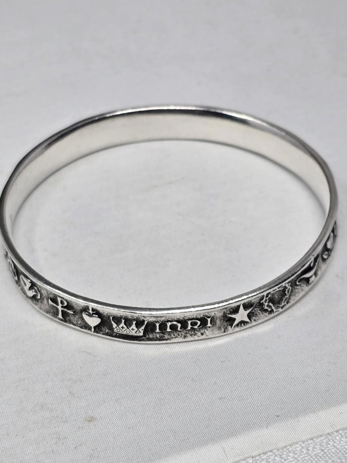 Other James Avery Sterling Silver Christian Symbol Bangle Retired Size ONE SIZE - 1 Thumbnail