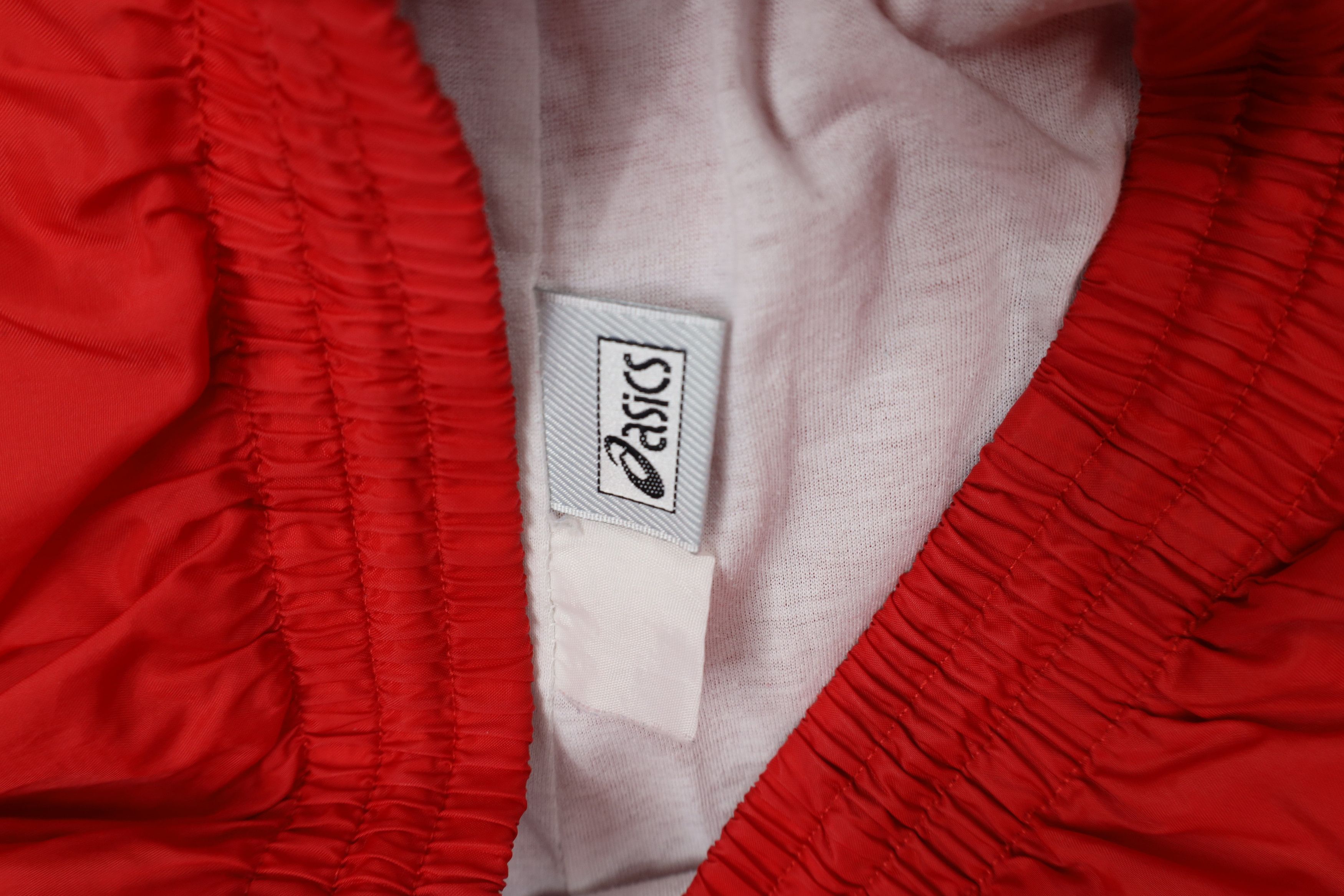 Asics Vintage 90s Asics Spell Lined Windbreaker Joggers Pants Red Size US 34 / EU 50 - 9 Thumbnail