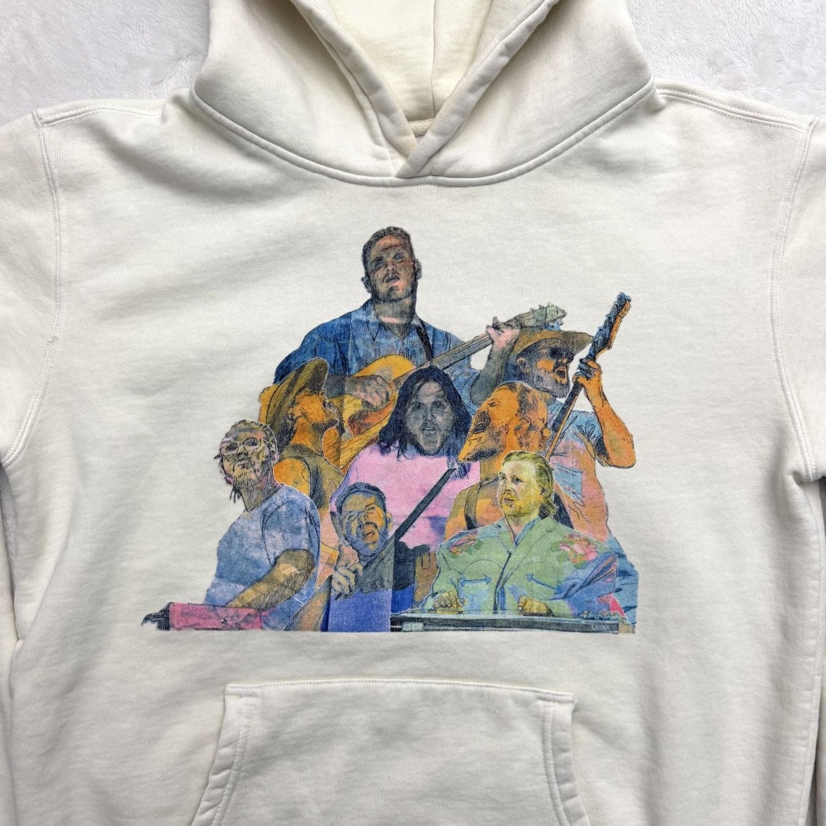 Vintage Zach Bryan Sweater Hoodie Mens Medium White Quittin Time Tour Fleece Graphic Size US M / EU 48-50 / 2 - 3 Thumbnail