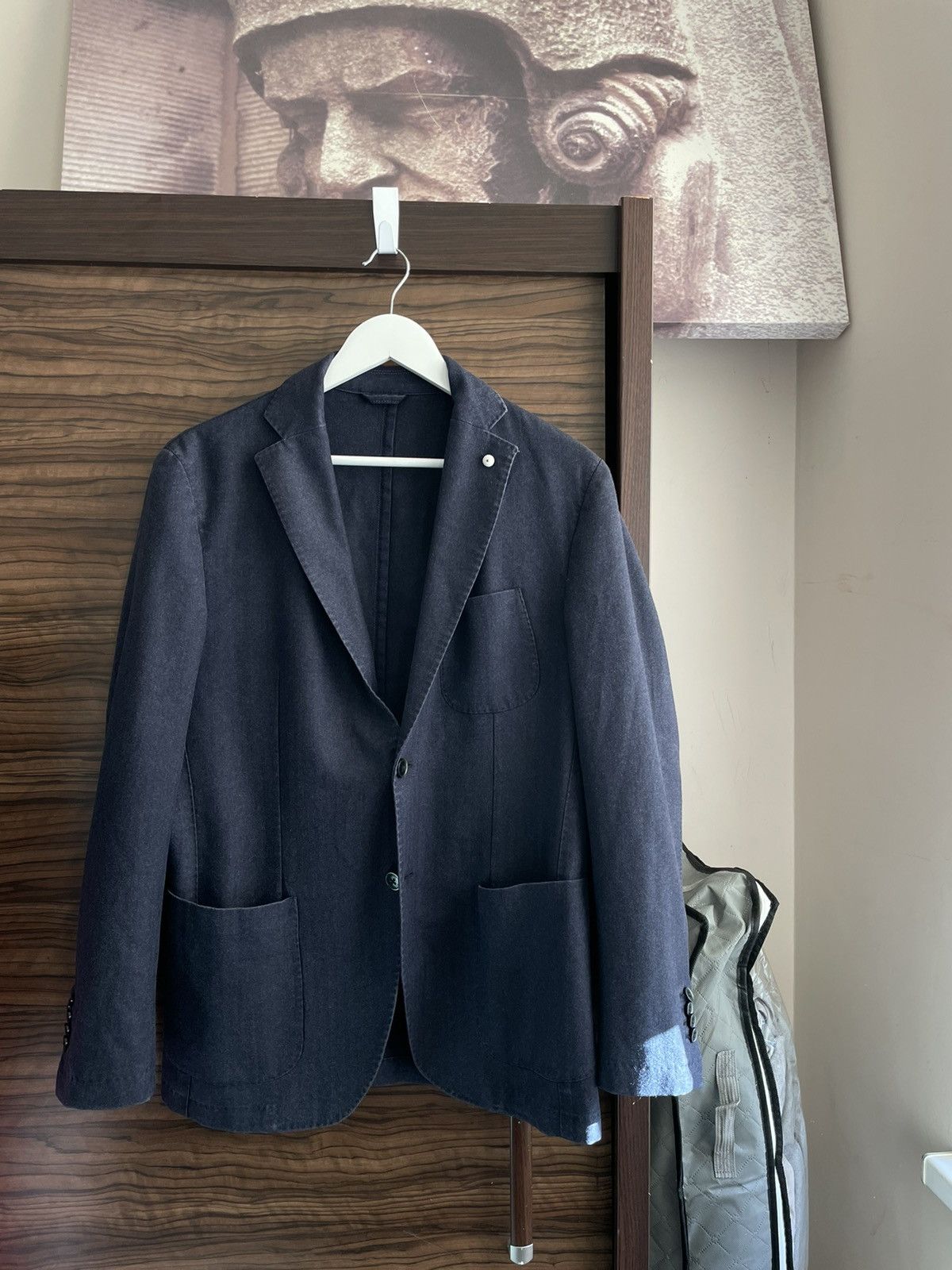L.B.M. 1911 Lubiam LBM 1911 Unstructured Wool Blazer, Navy Size 50R - 1 Thumbnail