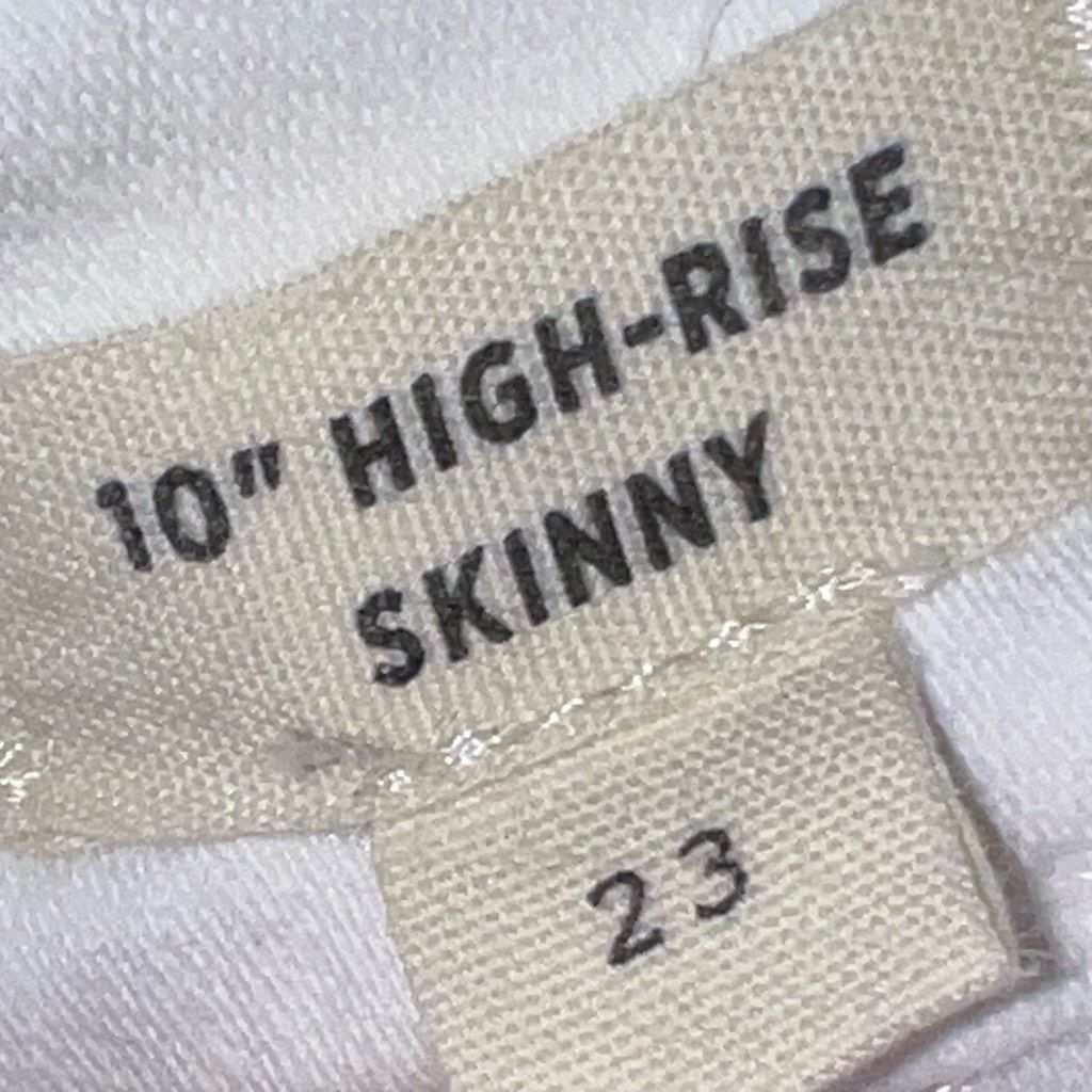Madewell Madewell 10” High Rise Skinny Jeans in Pure White, Fitted Stretch Women’s 23 Size 25" / US 0 / IT 36 - 3 Thumbnail