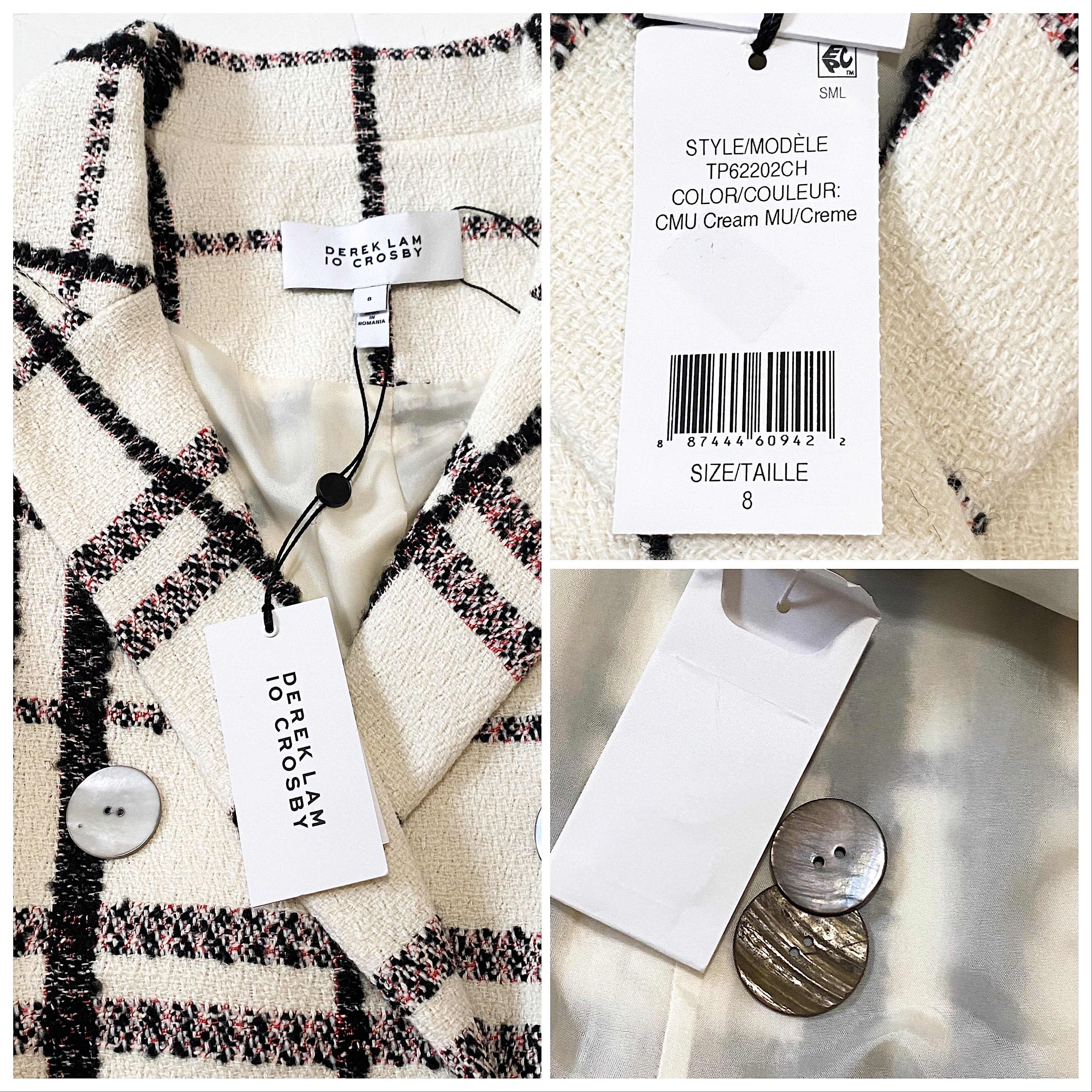 Derek Lam 10 Crosby NWT DEREK LAM 10 CROSBY Jacket, Plaid double breasted jacket Size M / US 6-8 / IT 42-44 - 3 Thumbnail