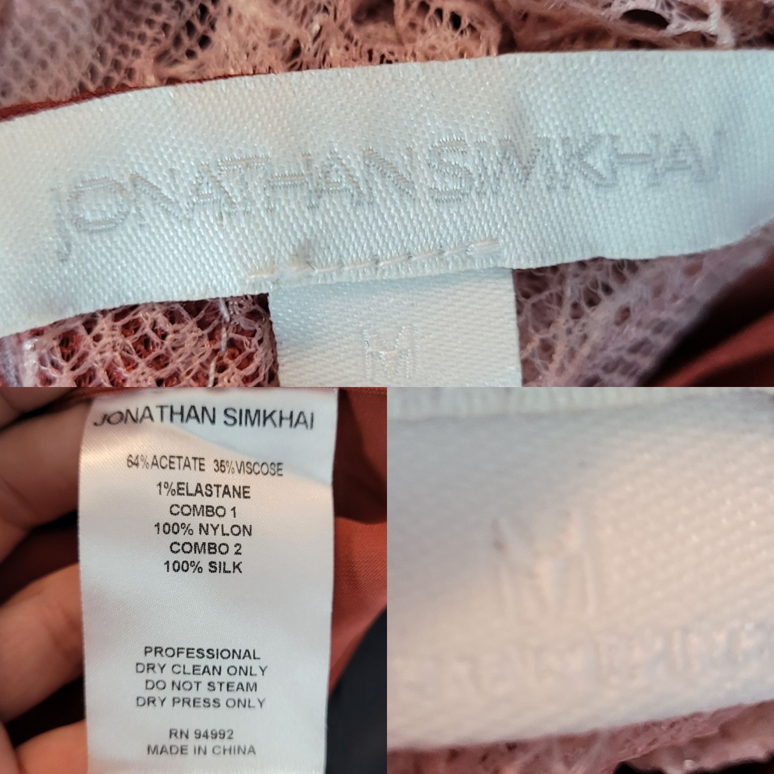 Jonathan Simkhai Jonathan Simkhai Feminine Ruffled Lace Top Blouse Sz M Rust Size M / US 6-8 / IT 42-44 - 3 Thumbnail