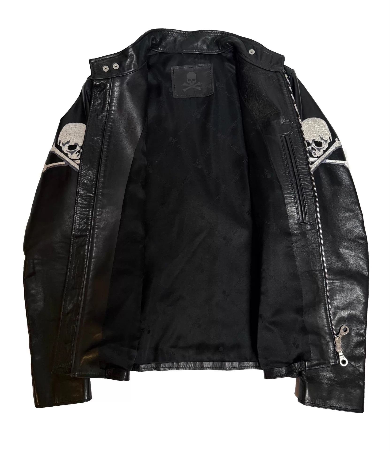 Mastermind Japan MMJ Horsehide Embroidered Skull Jpn Slim Leather Jacket M Size US M / EU 48-50 / 2 - 3 Thumbnail