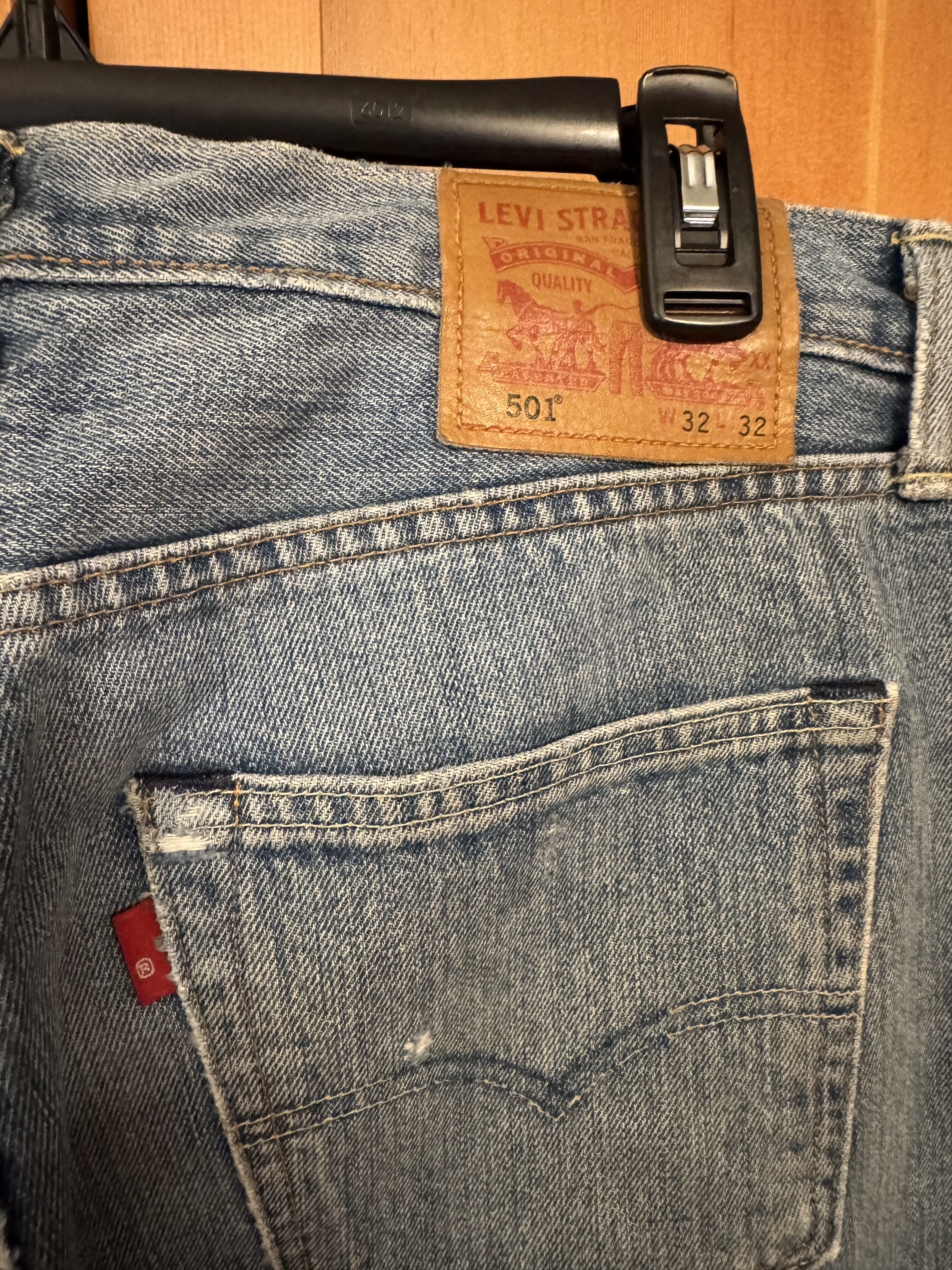 Levi's Levi's 501 32x32 Lt.Blue, Button Fly Cone Denim Non-selvedge Size US 32 / EU 48 - 7 Thumbnail