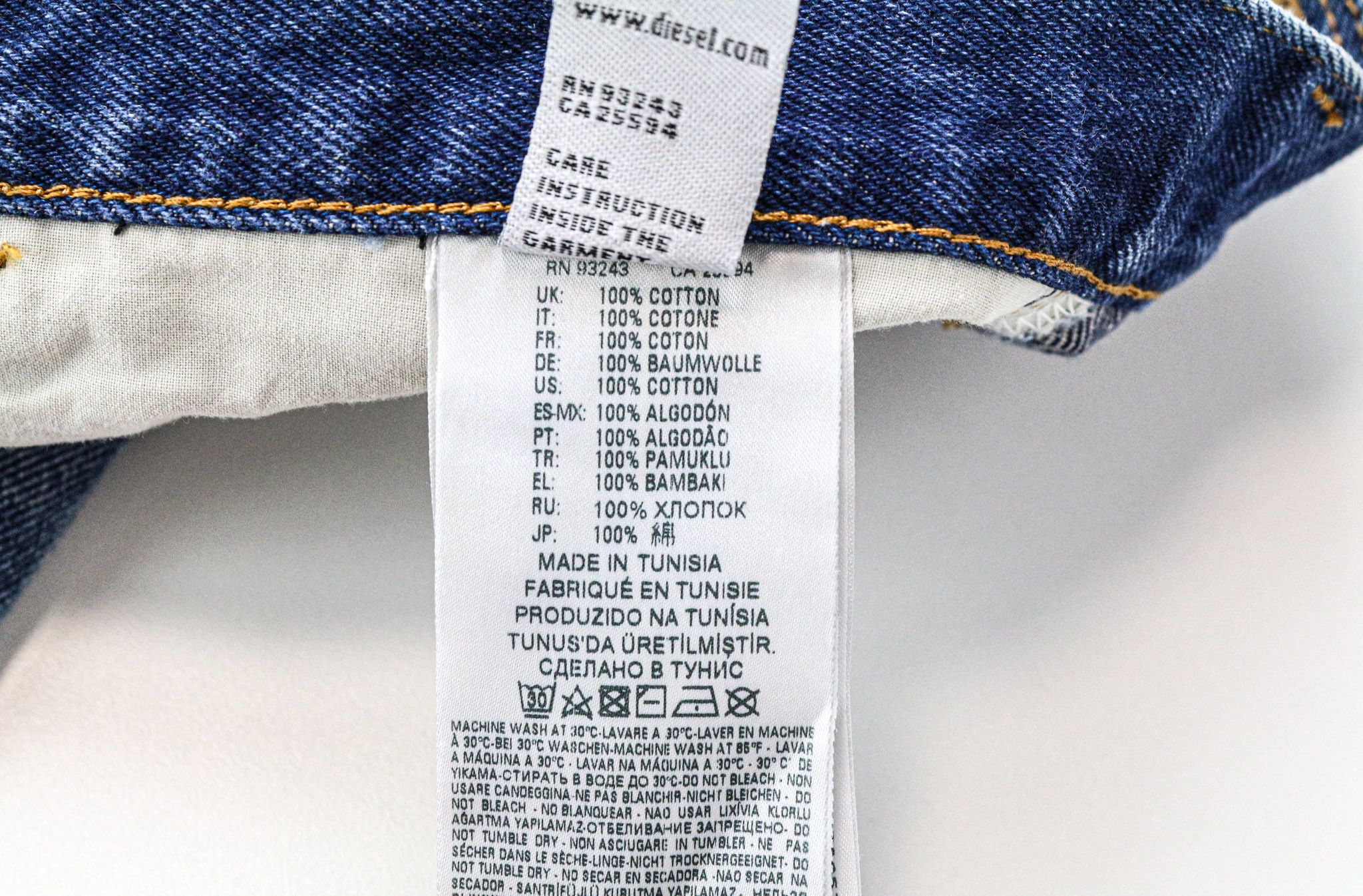 Diesel D-AYGLE 0076Y W29/L32 Blue Buttoned Jeans 74668 Size US 29 - 8 Thumbnail