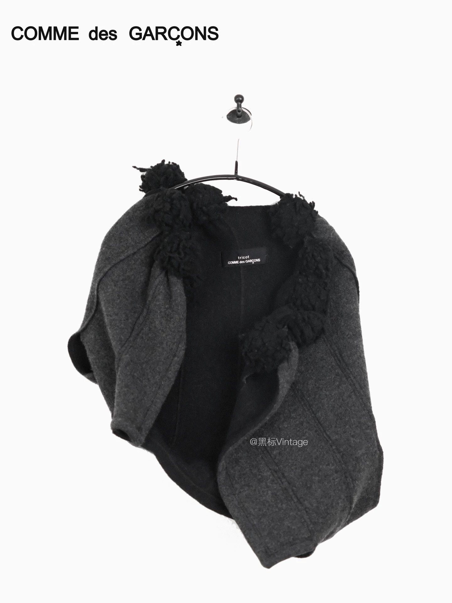 Comme des Garcons CDG 05AW Vintage Asymmetric Pom-Pom Cape Women's Size ONE SIZE - 1 Thumbnail