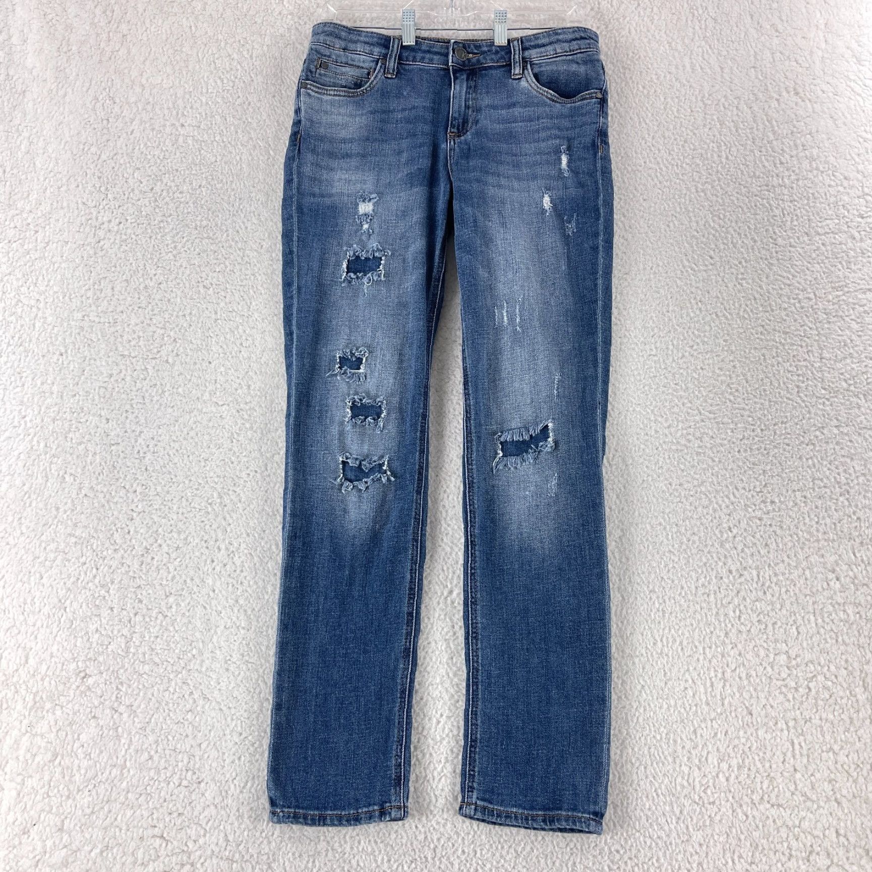 Vintage KUT from the Kloth Catherine Boyfriend Jeans Womens Size 4 Blue Denim Mid-Rise Jeans Size 27" / US 4 / IT 40 - 2 Thumbnail