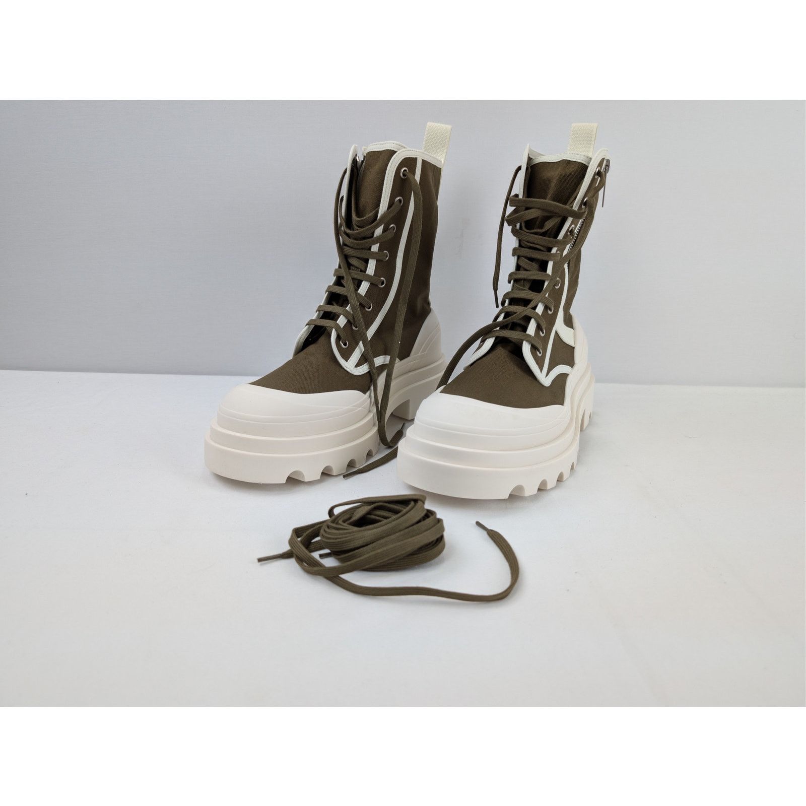 Bottega Veneta o1rshd1 Q:2 / Canvas Boots Fabric in Liana-White Size US 11 / EU 44 - 8 Thumbnail