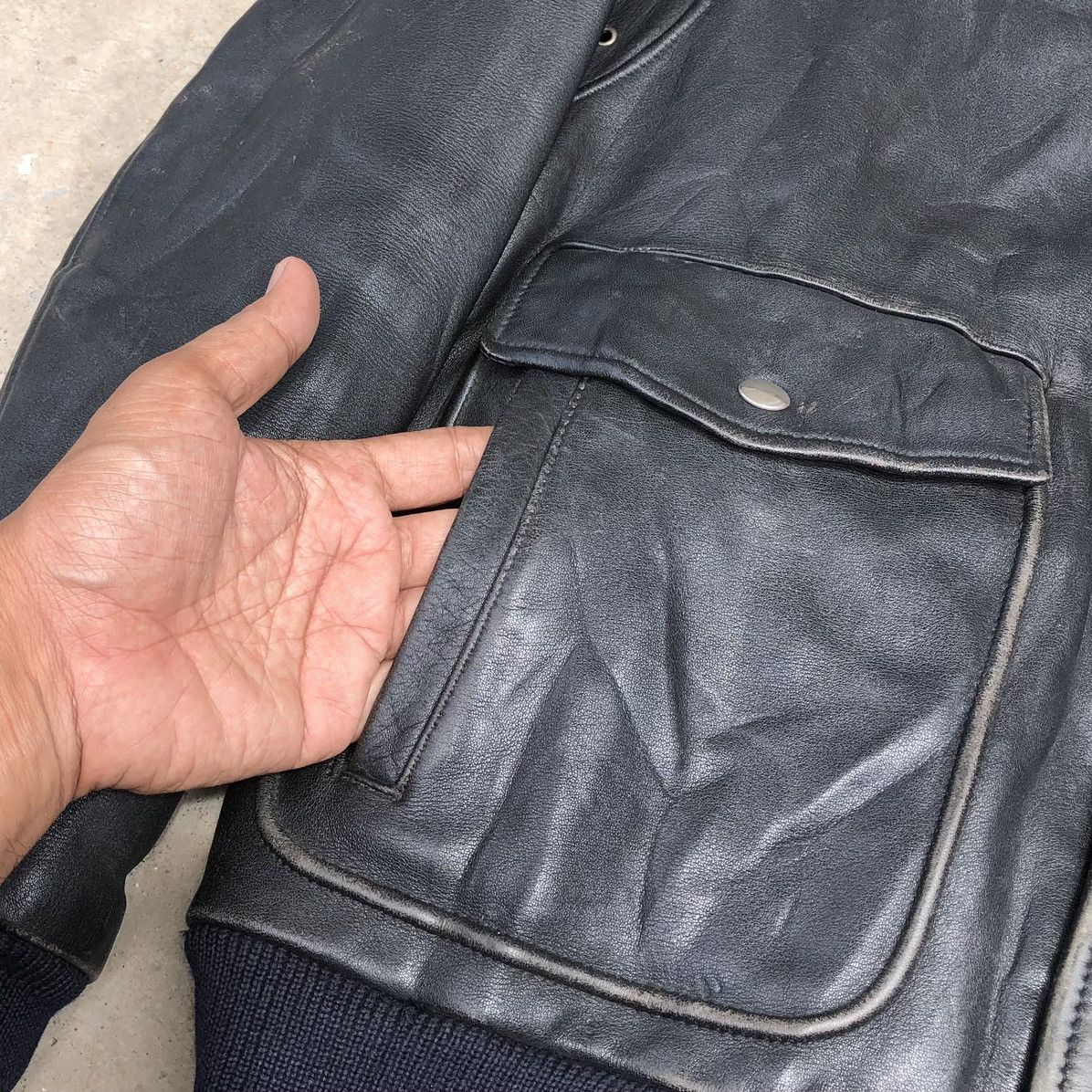 Harley Davidson Vintage HARLEY DAVIDSON LEATHER FLIGHT BOMBER JACKET Size US M / EU 48-50 / 2 - 6 Thumbnail