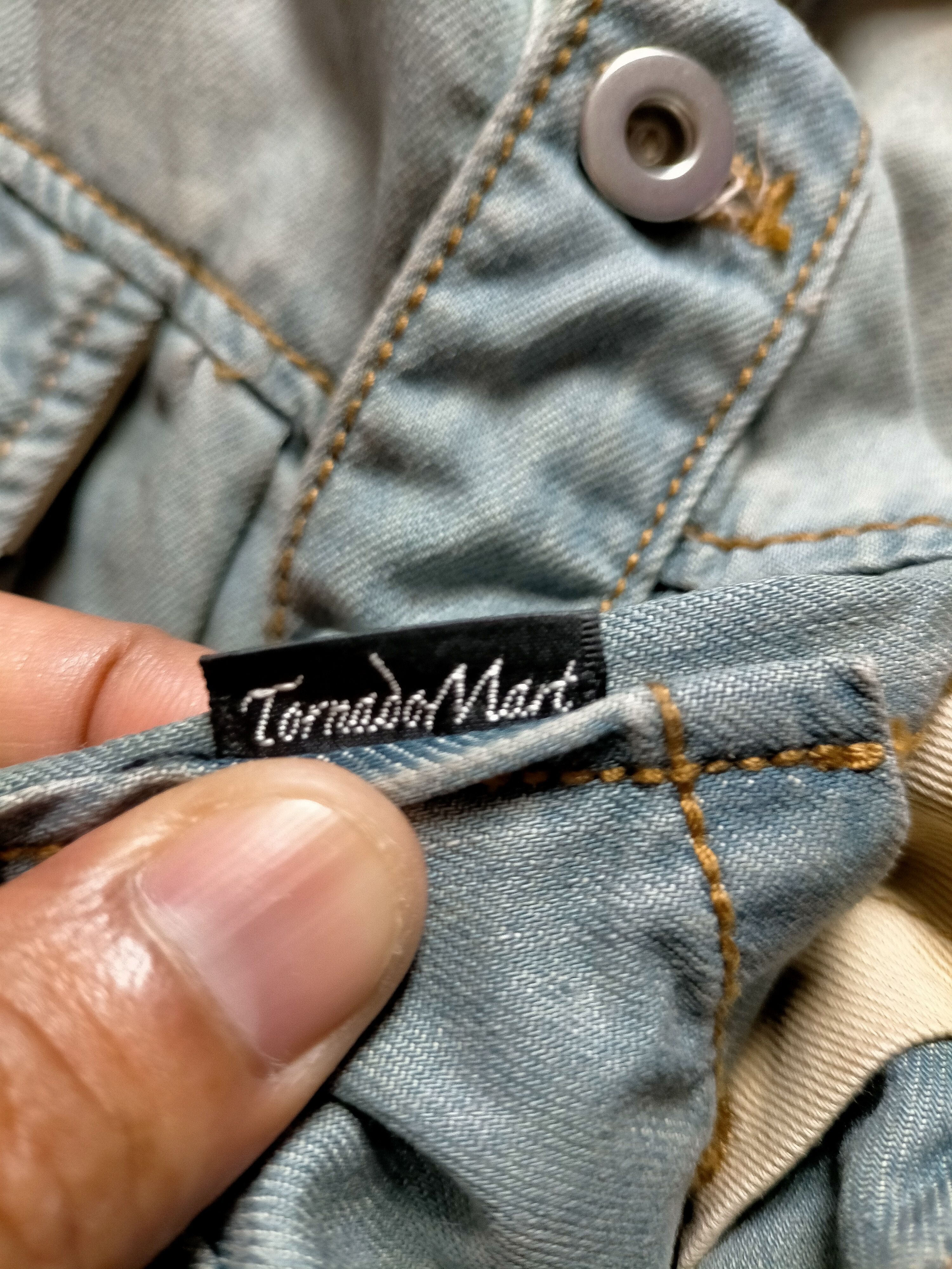Tornado Mart Tornado Mart 3quarter Sleeve Soft Denim Jacket Size US L / EU 52-54 / 3 - 15 Thumbnail