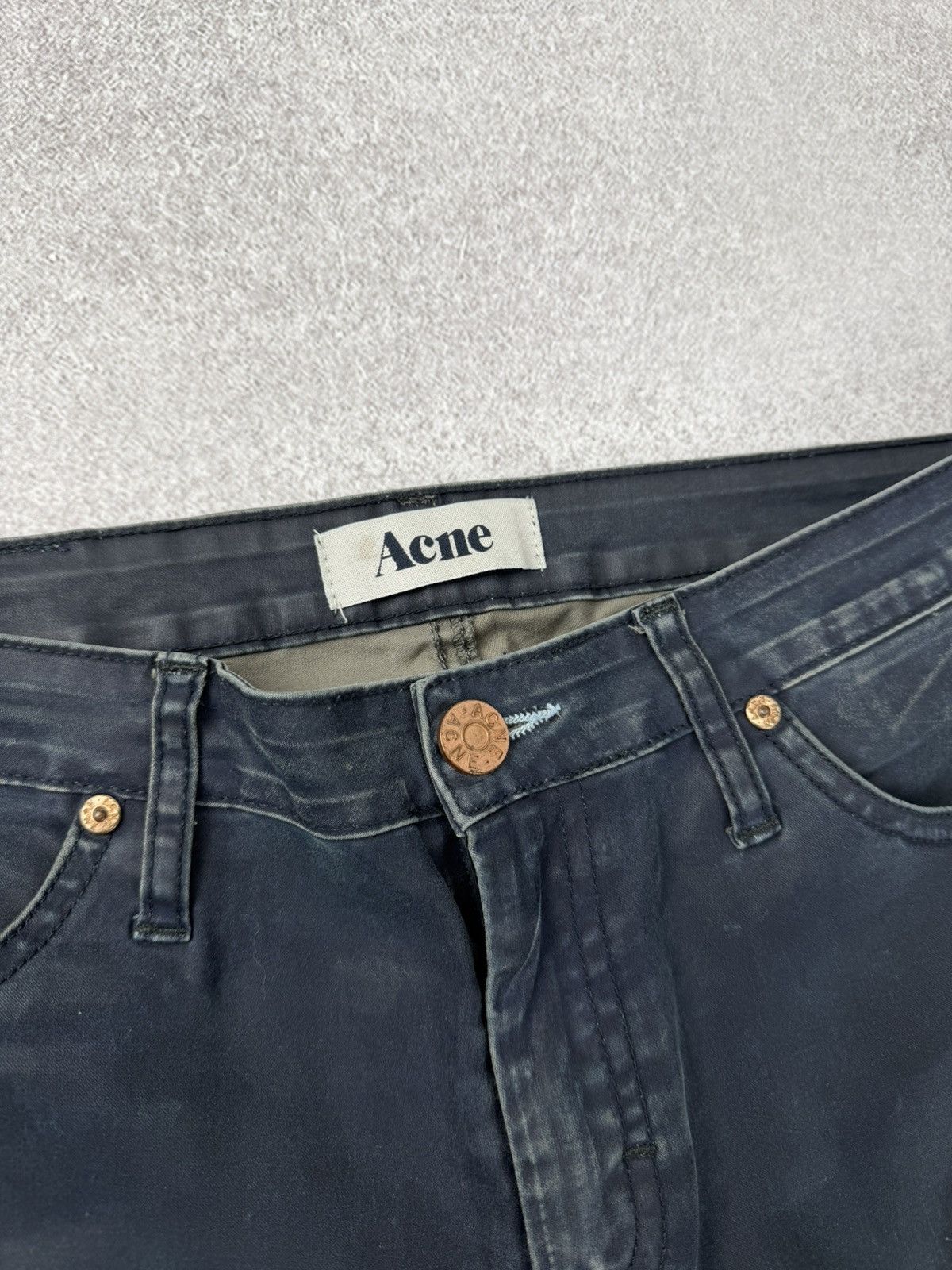 Acne Studios Acne Kex Plant Navy Denim Pants Size 29x32 Size US 29 - 5 Thumbnail