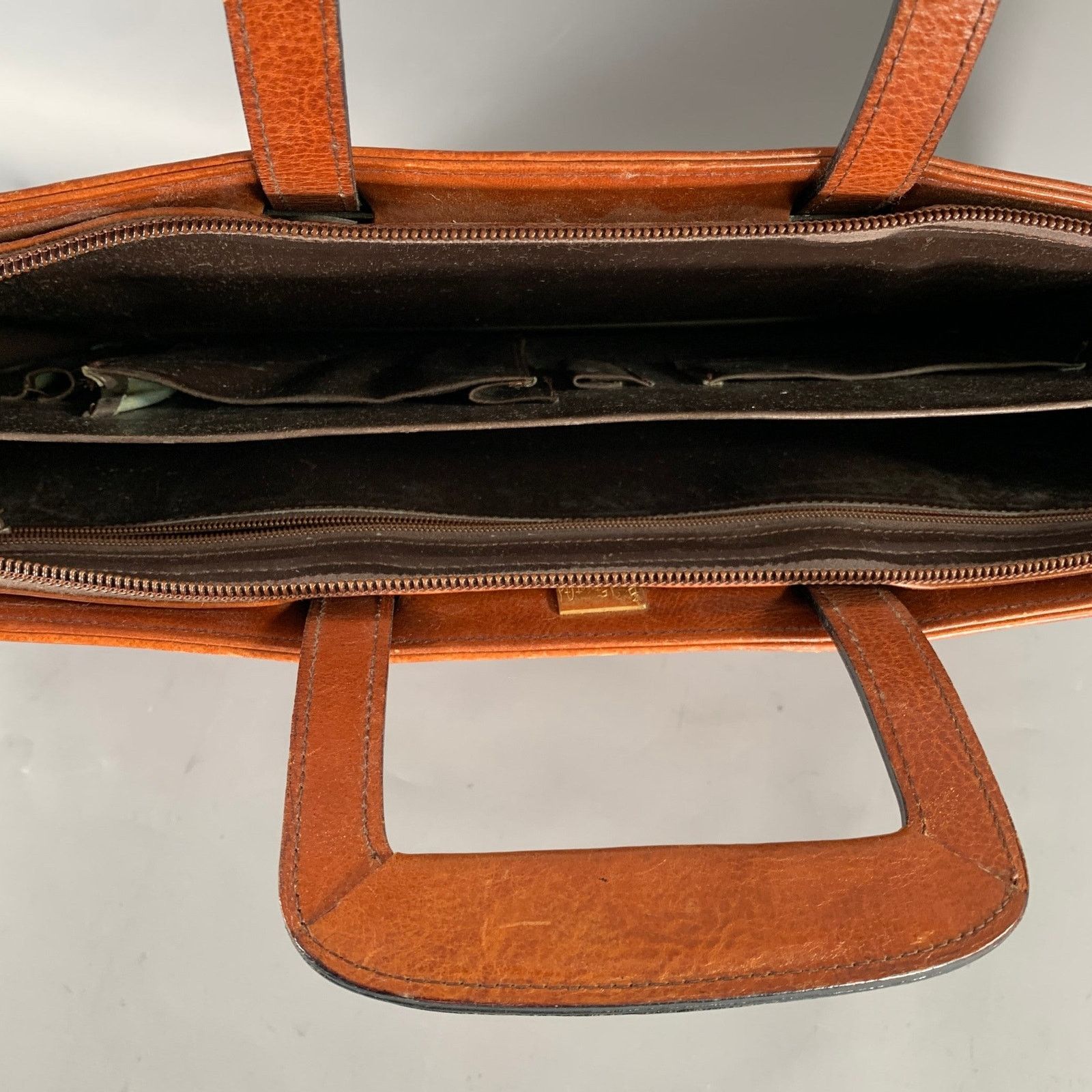 Vintage VINTAGE Brown Leather Briefcase Size ONE SIZE - 9 Thumbnail