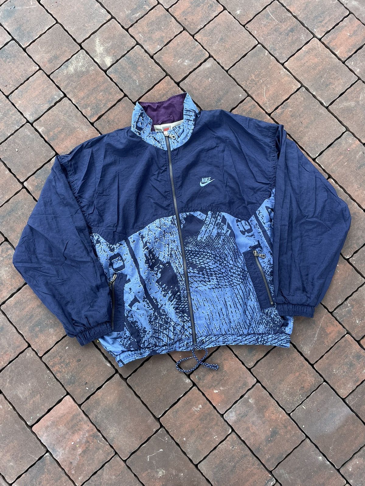 Nike Vintage Rare 90s Nike Agassi Zip Windbreaker Light Jacket Size US L / EU 52-54 / 3 - 1 Thumbnail