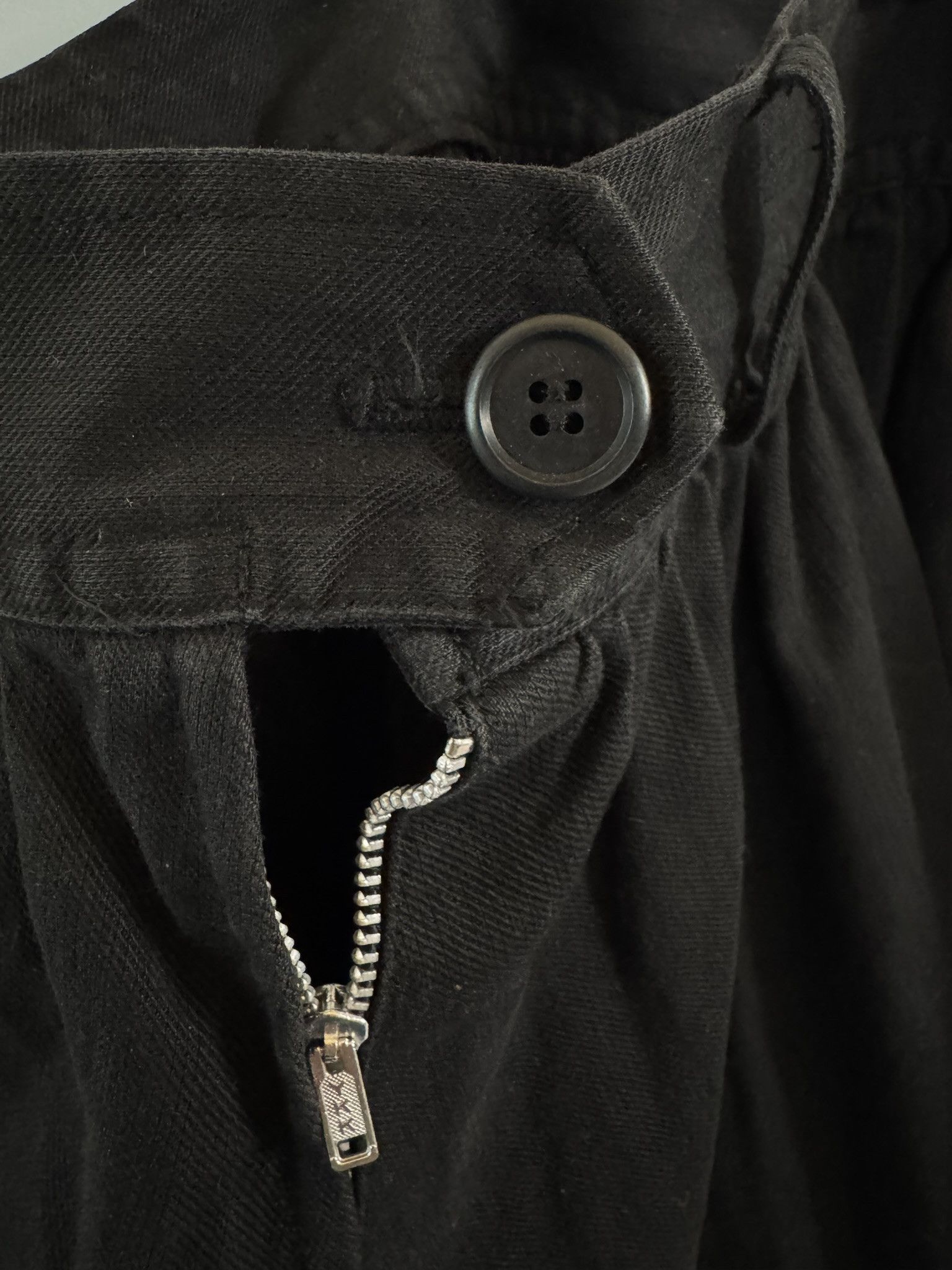 Yohji Yamamoto Y's Yohji Yamamoto Black Cotton Skirt with Suspenders Size 38" / US 16 / IT 52 - 5 Thumbnail