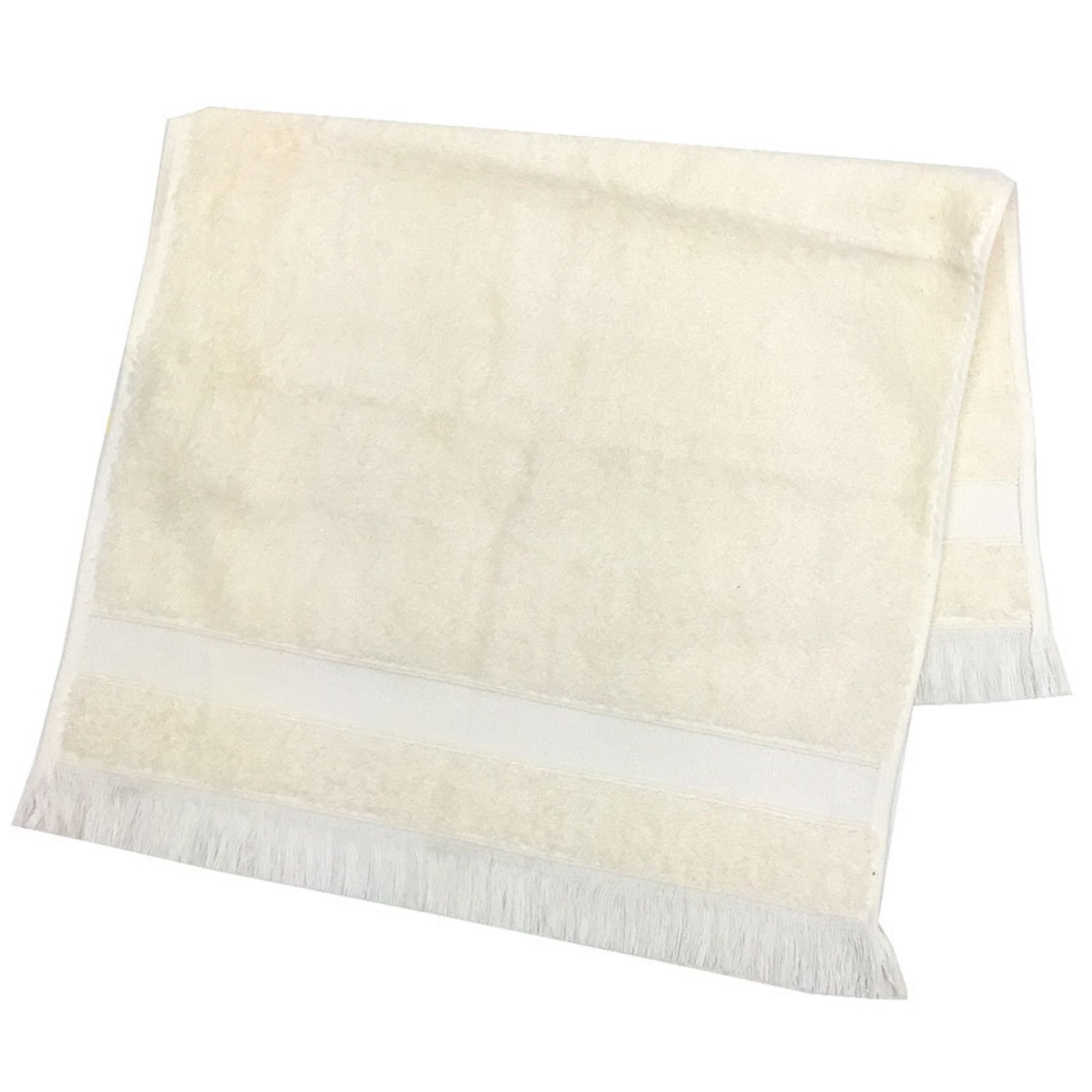 image of Hermes Face Towel Serviette Invite 100930M 02 Cotton Silk Ivory Coco Men's Women's Unisex
