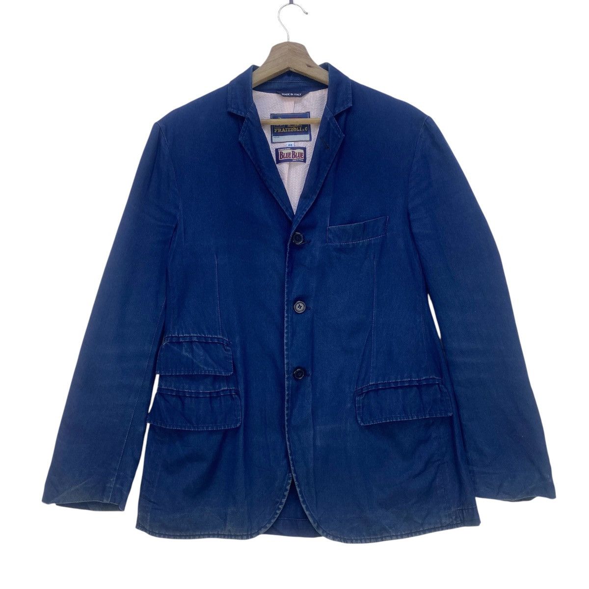 Blue Blue Japan Blue Blue Japan X Fraizzoli Milano Indigo Jacket Blazer Size US S / EU 44-46 / 1 - 1 Thumbnail
