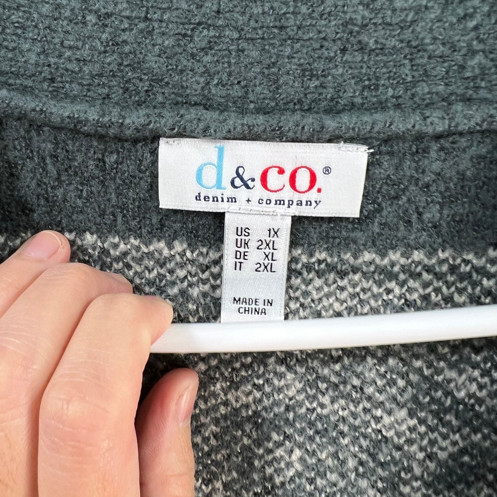 Denim & Co. Denim & Co. Open Front Cardigan With Fair Isle Size XL / US 12-14 / IT 48-50 - 3 Thumbnail