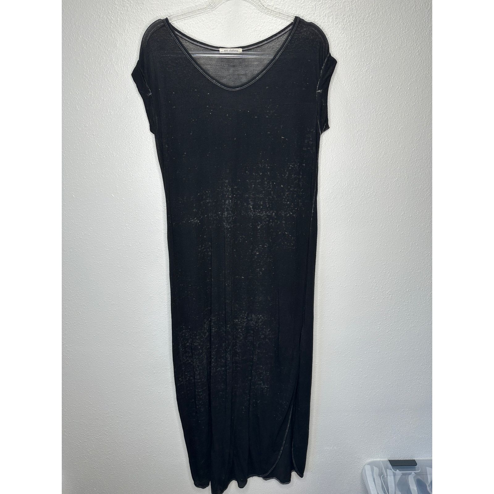 Other Enti Clothing Black Sheer Speckled Sleeveless Maxi Dress 14 Size XL / US 12-14 / IT 48-50 - 1 Thumbnail