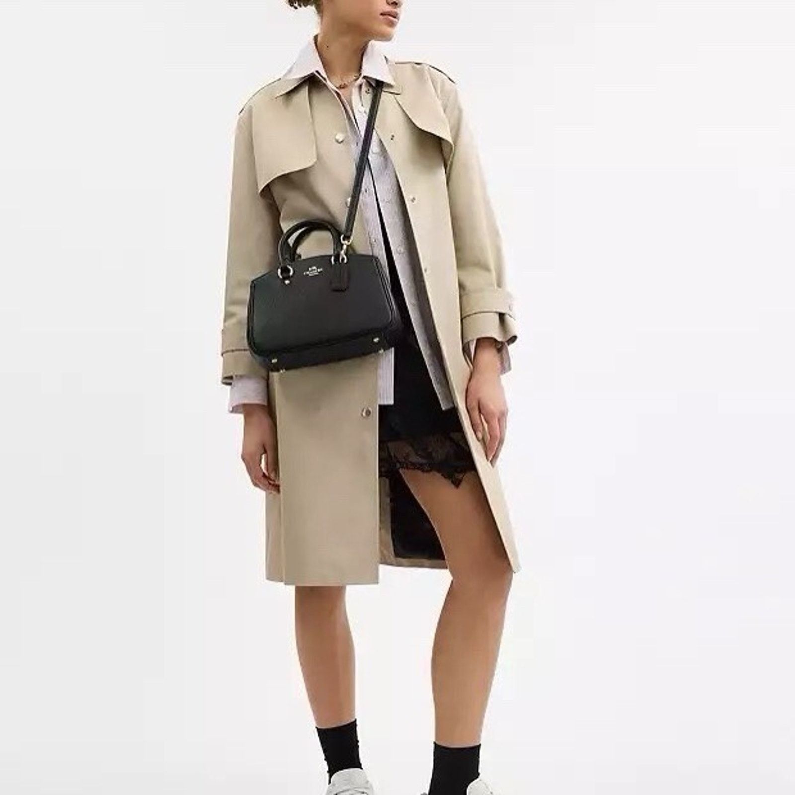 Coach NWT Coach Savannah Leather Carryall Satchel CAL54 Gold/Black Size ONE SIZE - 10 Thumbnail