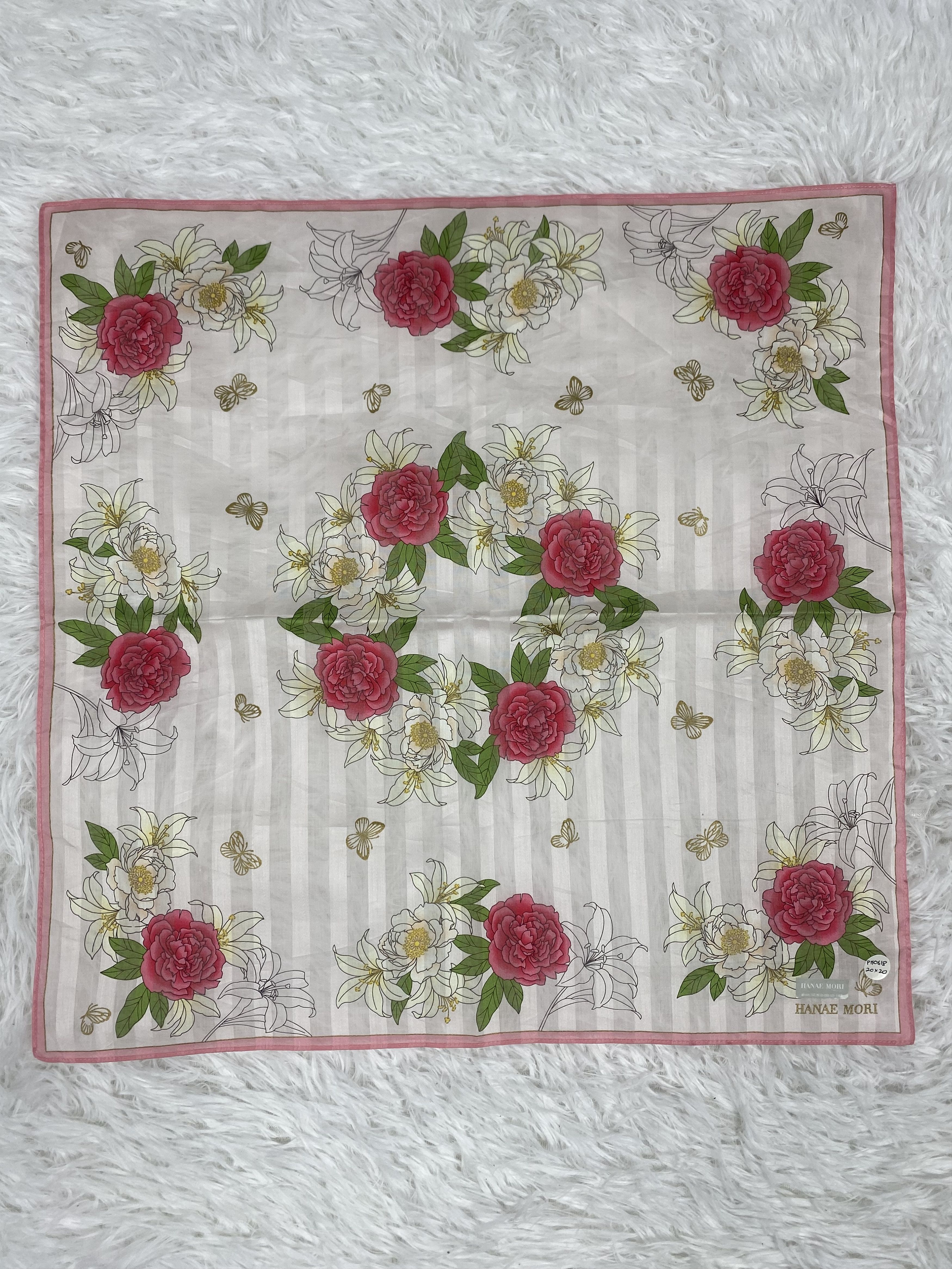Hanae Mori Vintage Hanae Mori Handkerchief Neckerchief PH0618 Size ONE SIZE - 3 Thumbnail