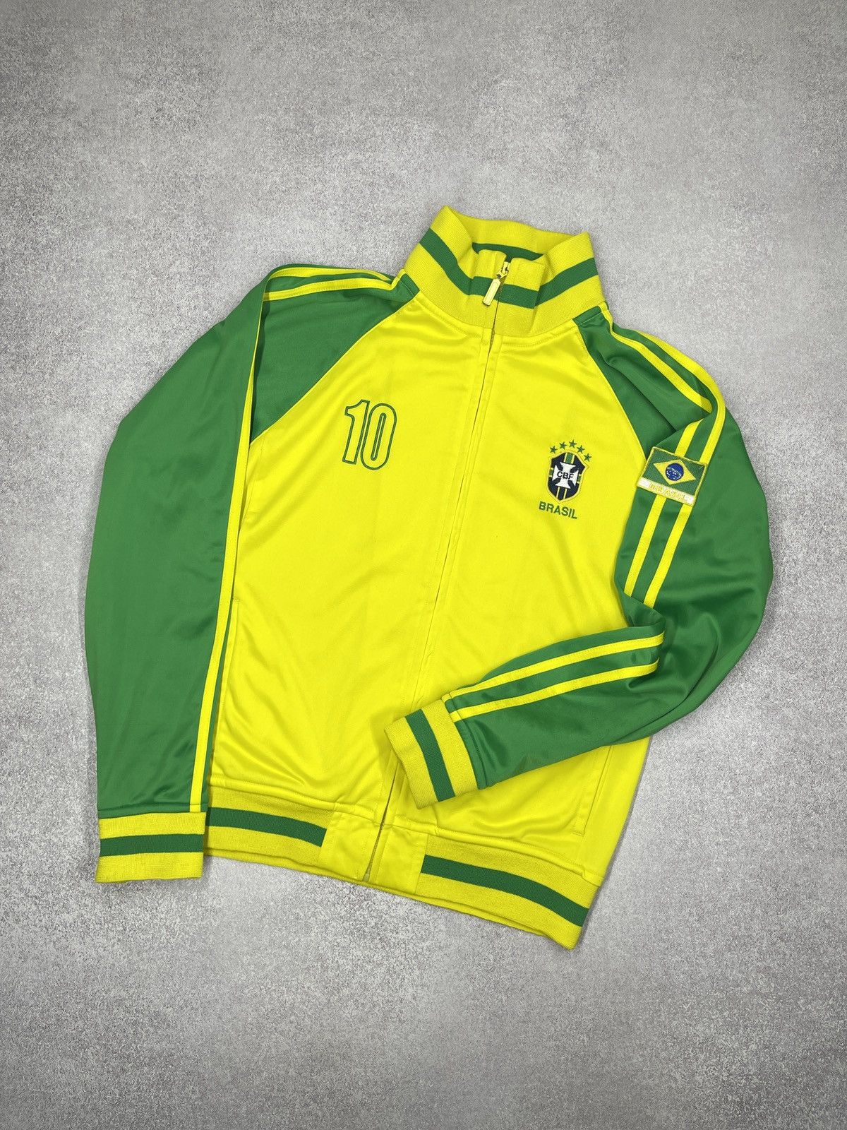 Other Vintage Brazil World Soccer CBF #10 Full Zip Track Jacket Size US M / EU 48-50 / 2 - 1 Thumbnail