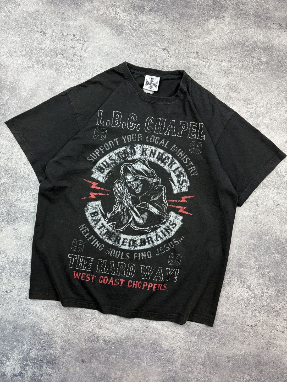 West Coast Choppers Vintage West Coast Choppers T-Shirt Skull Tee Size US L / EU 52-54 / 3 - 4 Thumbnail