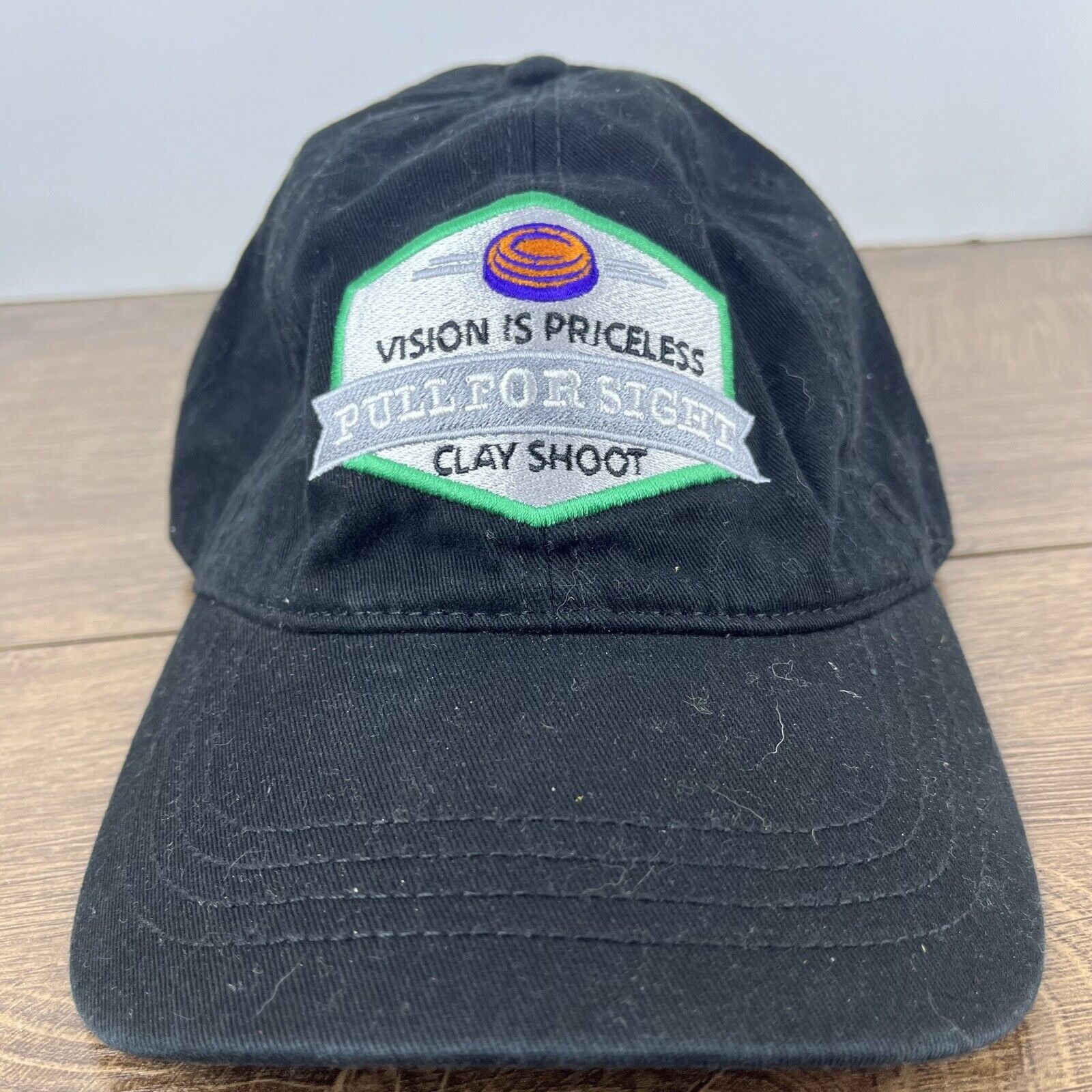 Other Pull Por Sight Hat Clay Shoot Black Adjustable Hat Black Adu Size ONE SIZE - 3 Thumbnail