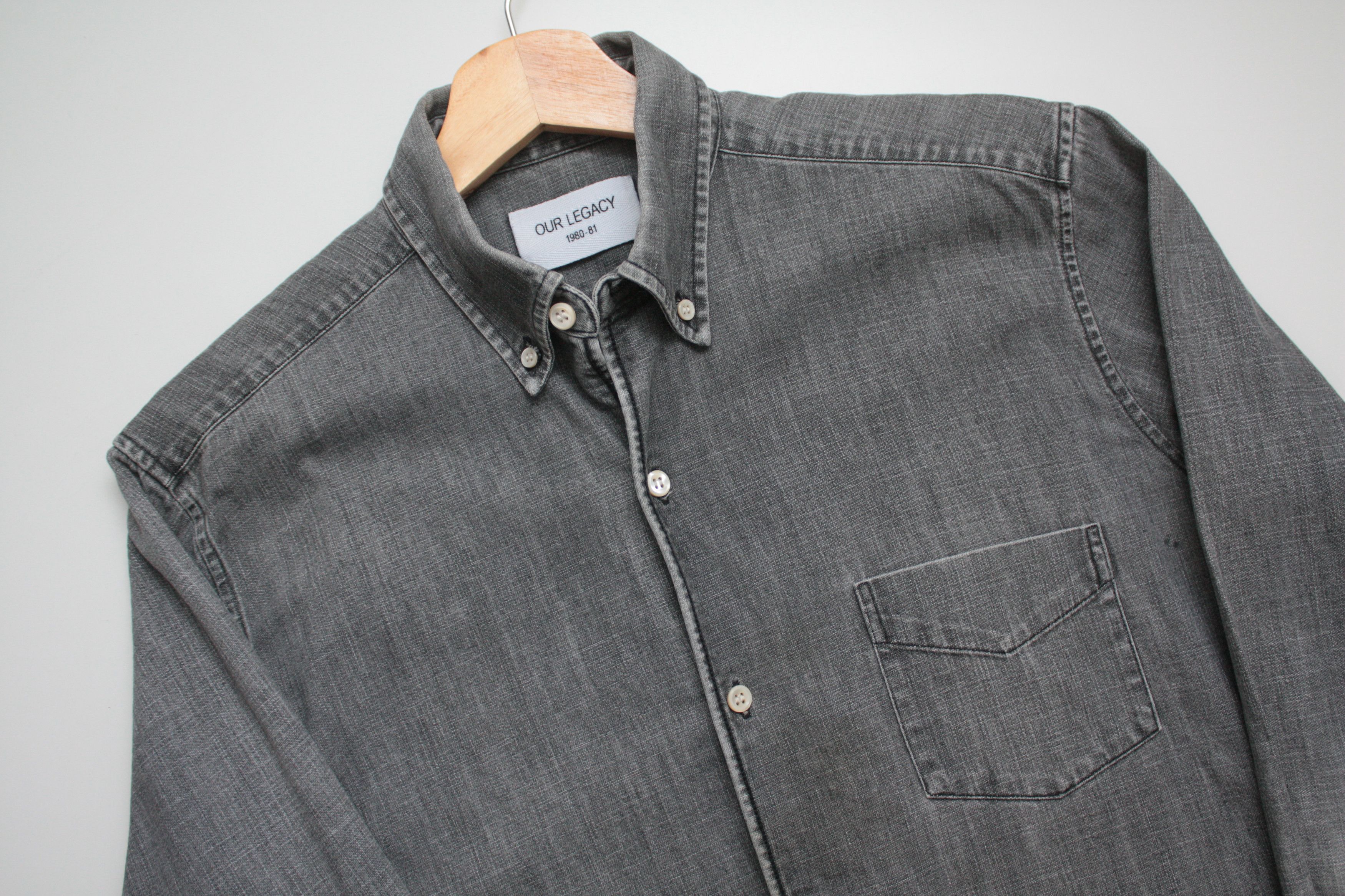Our Legacy Our Legacy Denim Grey Long Sleeve Shirt Men's S Size US S / EU 44-46 / 1 - 1 Thumbnail