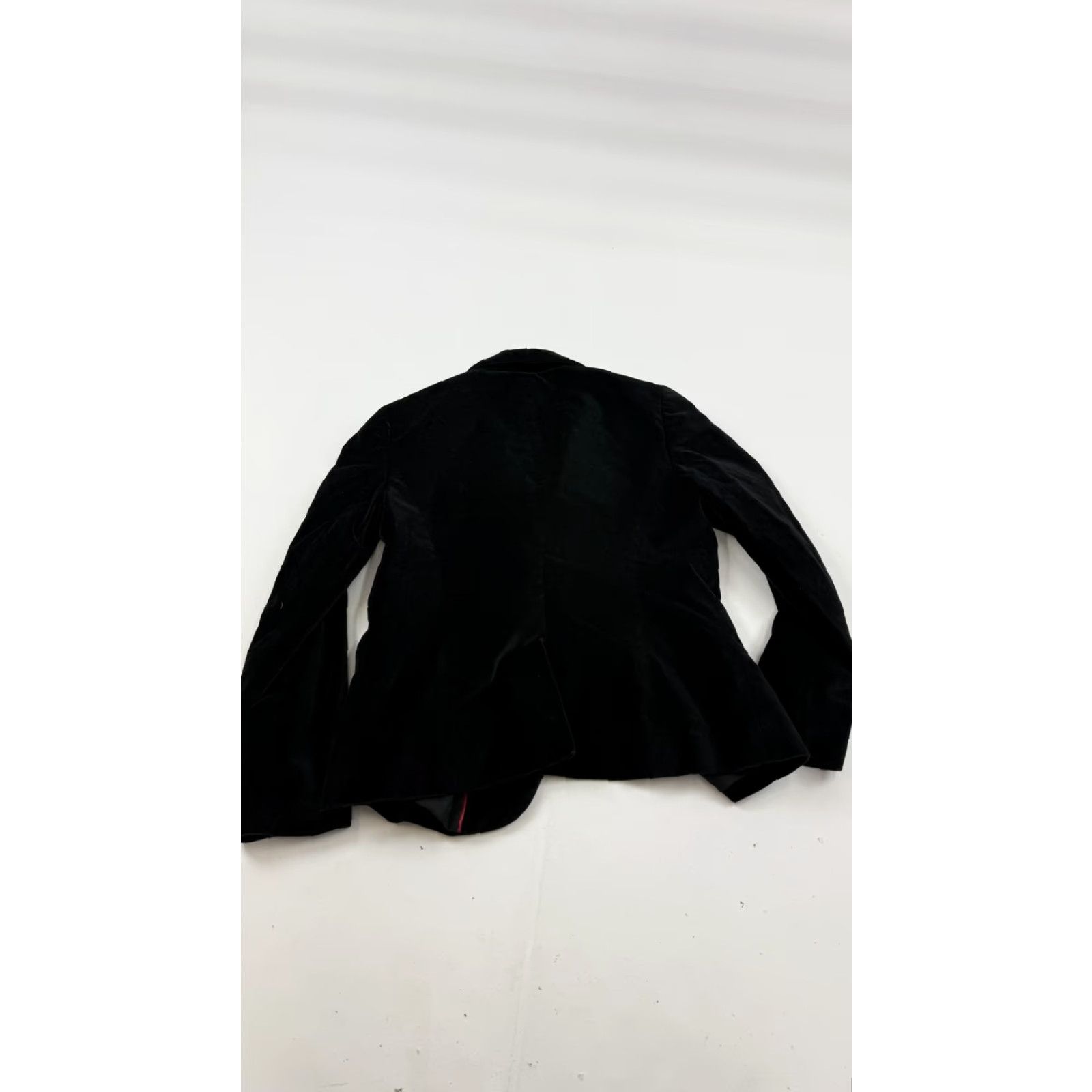 Talbots Talbots Petites Blazer Womens 6P Black Velvet Lined Cotton Jacket Single Button Size M / US 6-8 / IT 42-44 - 6 Thumbnail