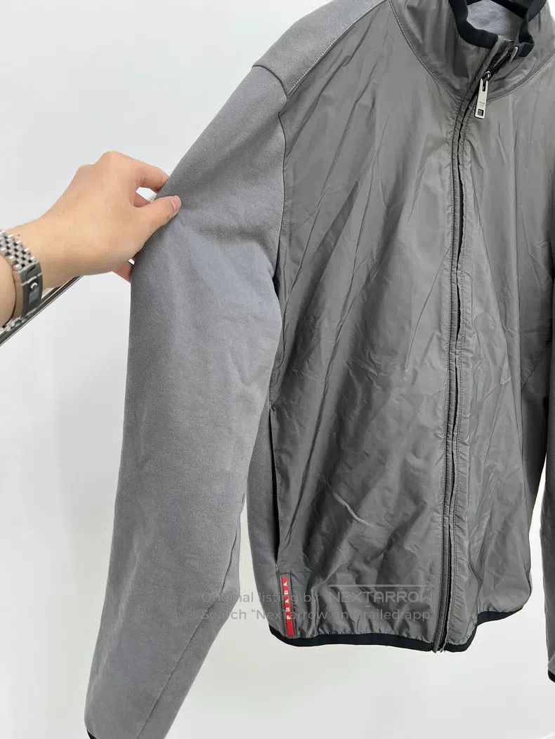 Prada Prada Red Logo Nylon Blended Hoodie Jacket Size US M / EU 48-50 / 2 - 5 Thumbnail