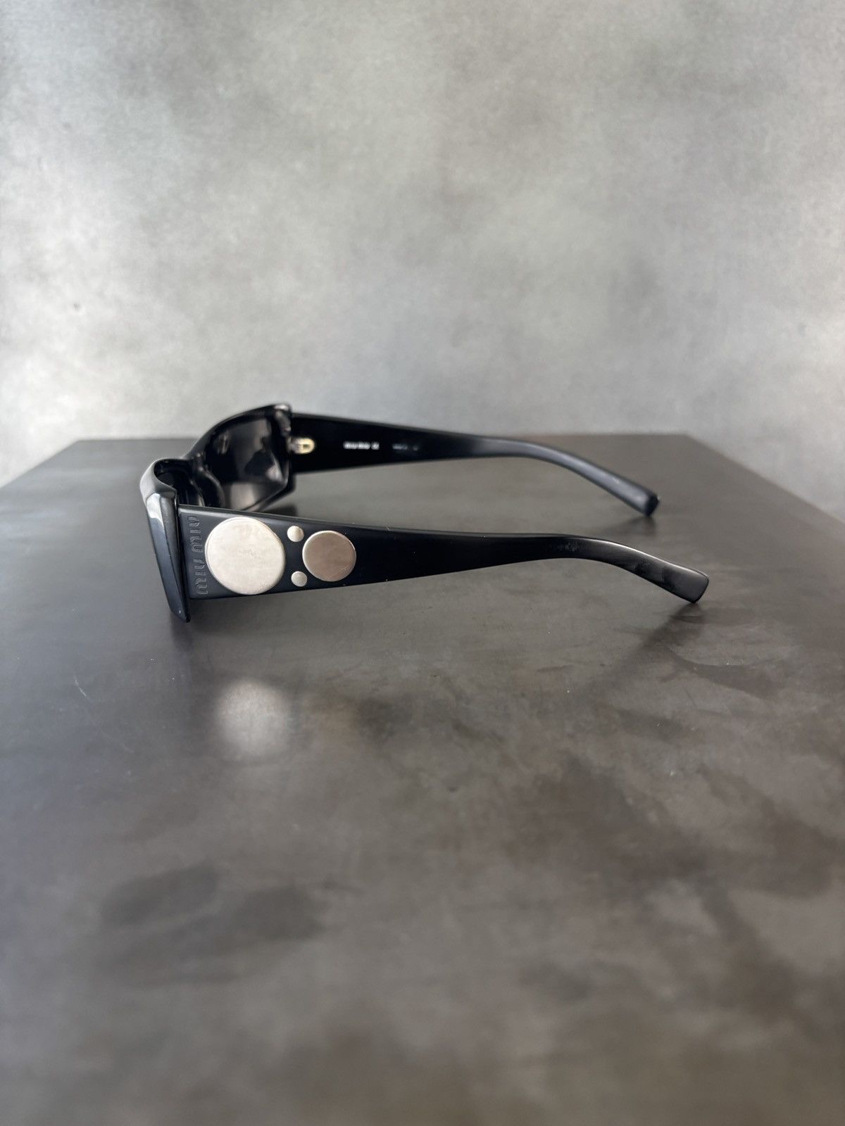 Miu Miu Miu Miu Sunglasses 2000s Y2K Silver Circles SMU21E Vintage Size ONE SIZE - 11 Thumbnail