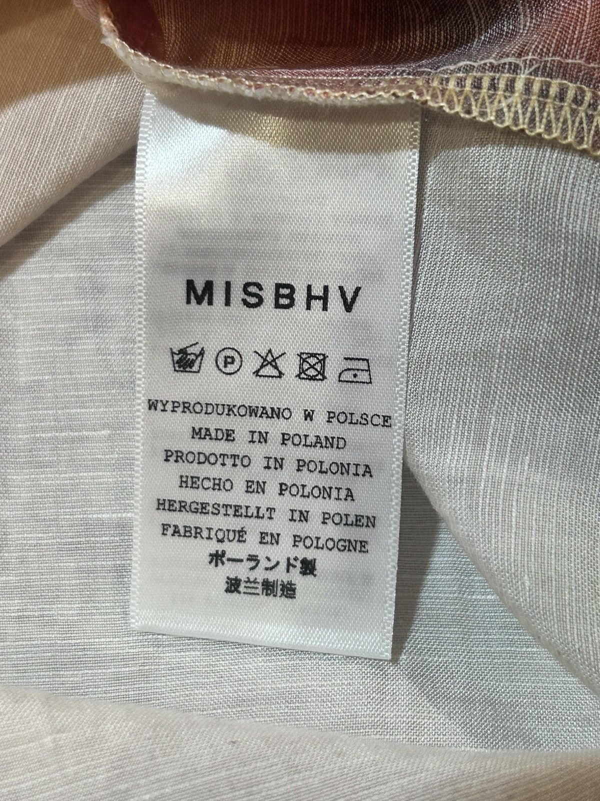 Misbhv Misbhv Mirage Print Shirt Button Up Multicolor Viscose Linen Size US S / EU 44-46 / 1 - 9 Thumbnail