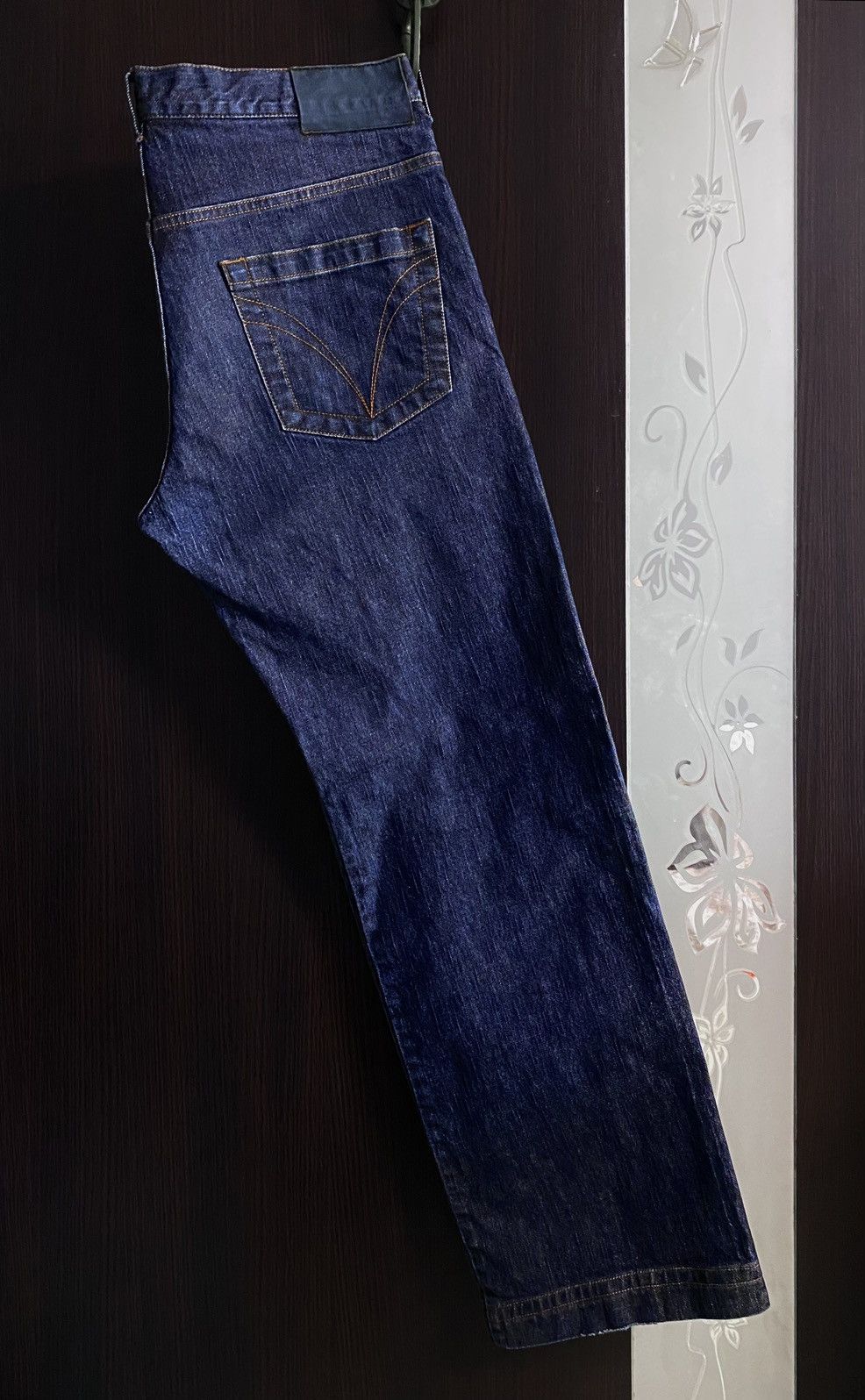 Versace Vintage Gianni Versace Sport Straight Cotton Navy Jean Denim Size US 34 / EU 50 - 7 Thumbnail