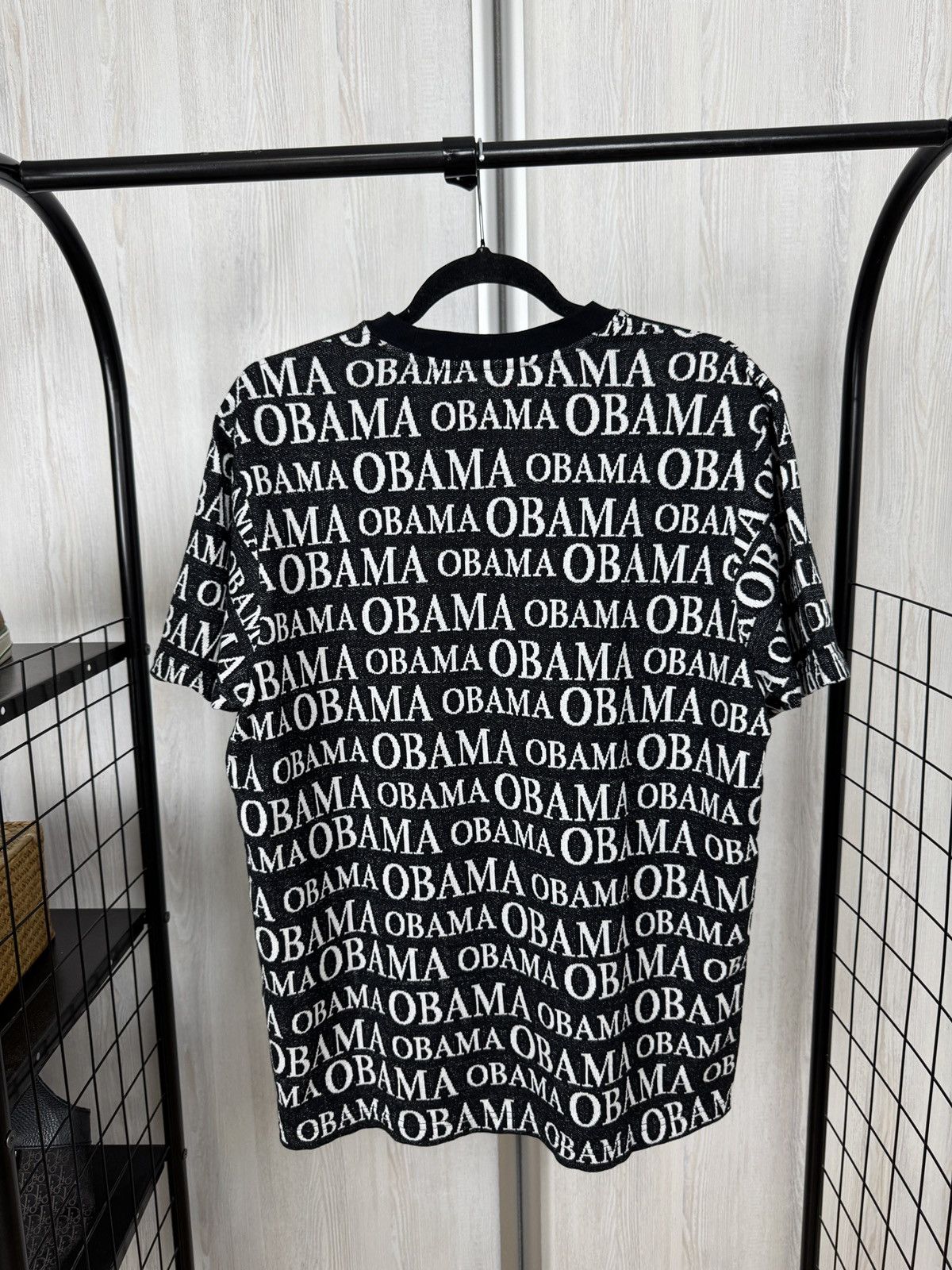 Supreme SUPREME Obama Jacquard S/S Short Sleeve Top T-shirt Black Size US M / EU 48-50 / 2 - 11 Thumbnail