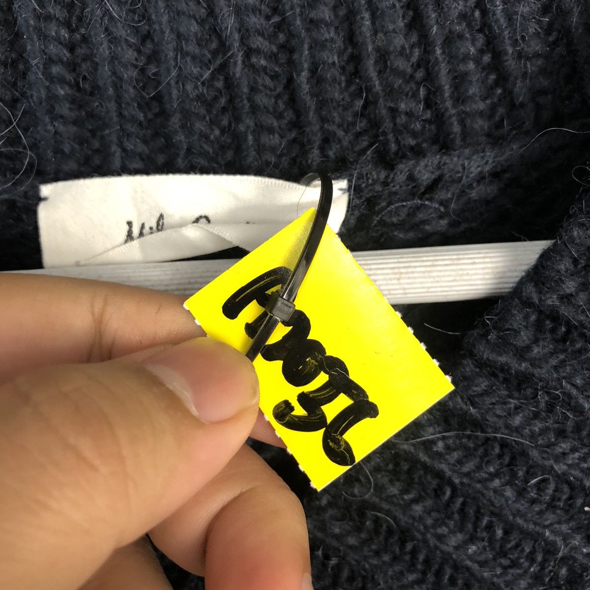 Homespun Knitwear × Japanese Brand Mila Owen Dark Blue cable Knitwear #A2055 Size L / US 10 / IT 46 - 9 Thumbnail