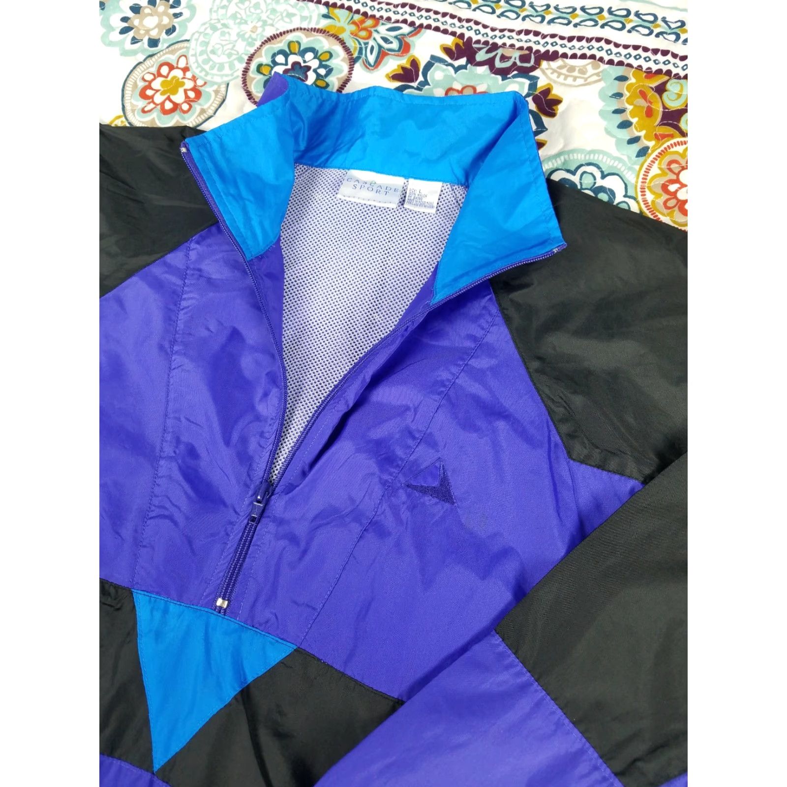 Vintage VINTAGE Cascade Sport Windbreaker Anorak Jacket Mens Sz L Black Purple 90s Windbreaker Jacket Mens L Black Purple 90s Cascade Sport Size US L / EU 52-54 / 3 - 3 Thumbnail
