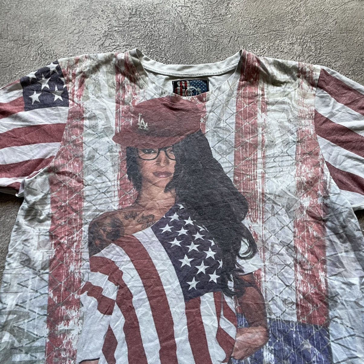 Vintage Vintage Y2K Sun Faded Patriotic Graphic Tee Americana Slim L Size US L / EU 52-54 / 3 - 6 Thumbnail
