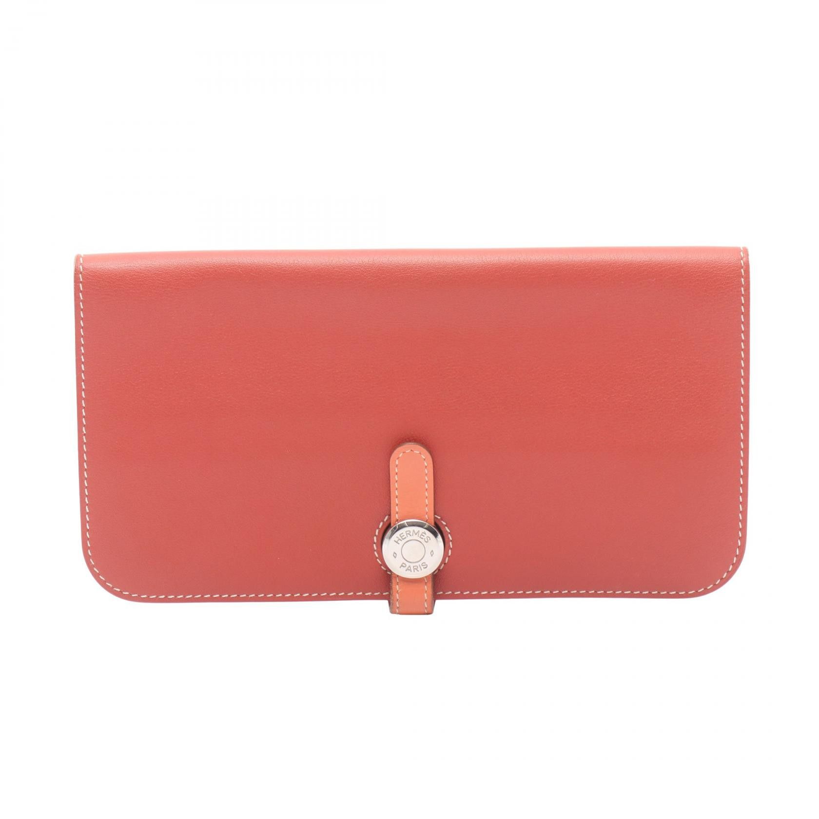Hermes Hermes Hermes Dogon Long calfskin wallet Leather Long Wallet Q DUTY FREE for USA Size ONE SIZE - 1 Thumbnail
