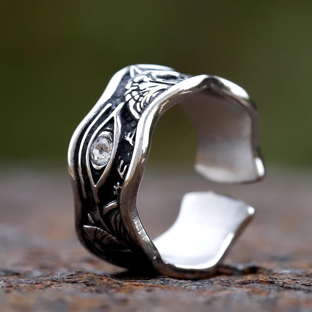 Jewelry Collision Wave Eye Zircon Ring Size ONE SIZE - 2 Thumbnail