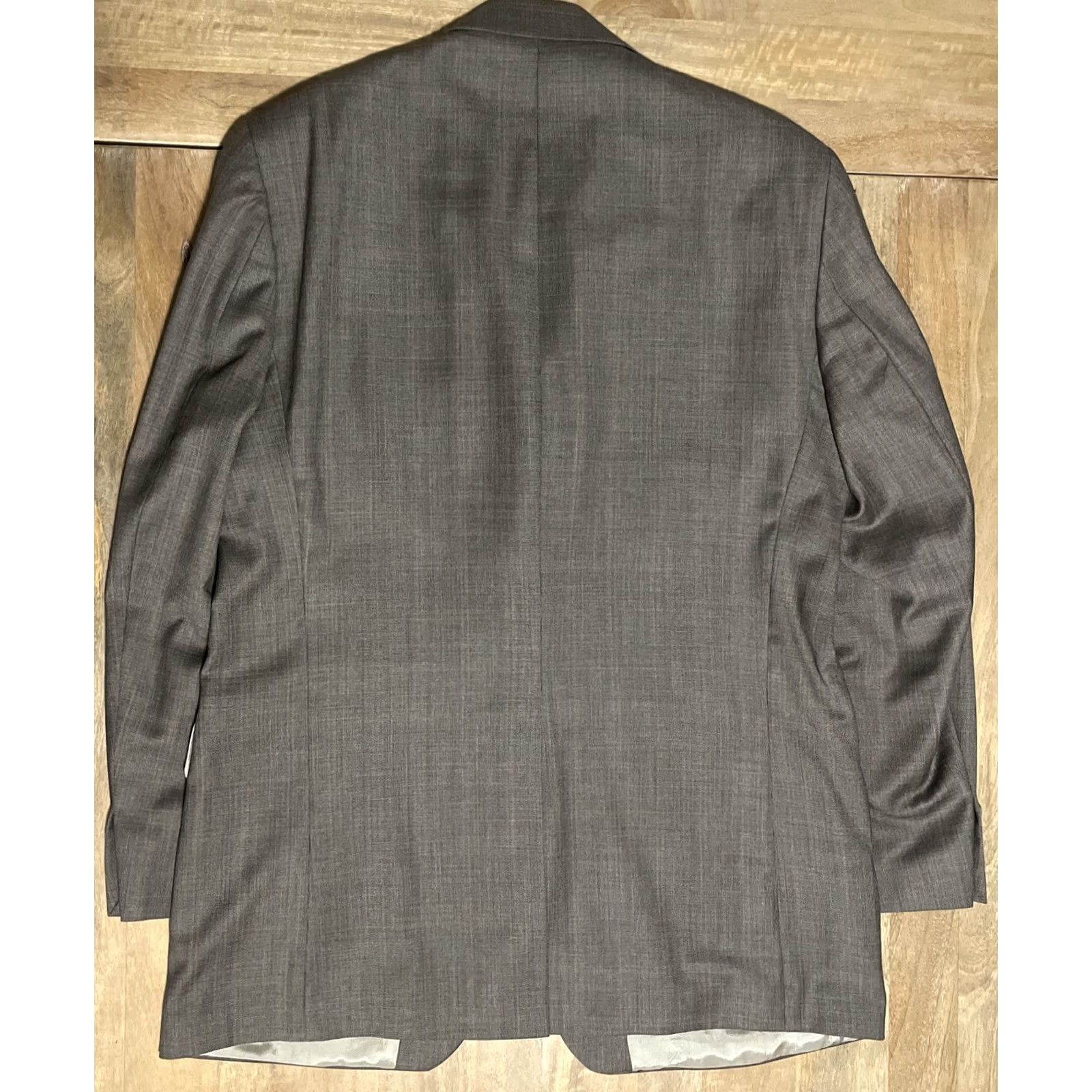 Ralph Lauren VINTAGE Ralph Lauren Blazer Mens 42L Sports Jacket Wool Cashmere Blend Brown Plaid Size 42R - 2 Thumbnail