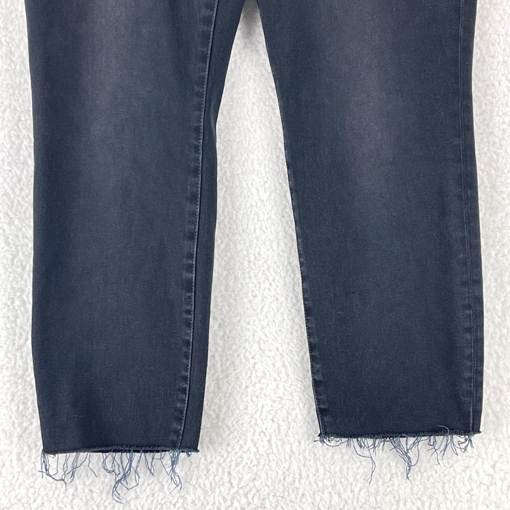 Vintage KUT from the Kloth Donna Ankle Skinny Jean Womens Size 12 Black Denim Frayed Hem Size 34" / US 12 / IT 48 - 3 Thumbnail