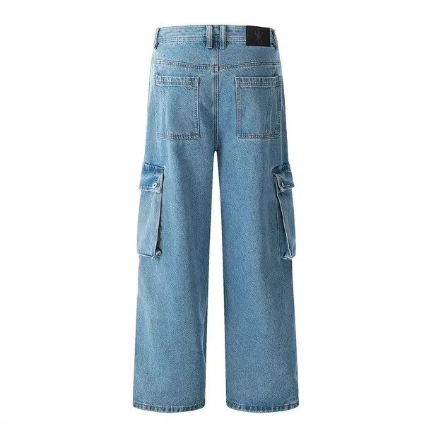 Japanese Brand VIBE Men's loose American high street pocket cargo jeans Size US 32 / EU 48 - 3 Thumbnail