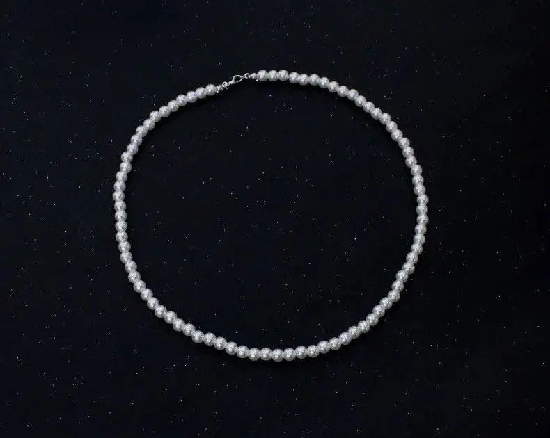 Jewelry × Vintage Pearl Necklace Casual Chain Jewelry Classic Imitation Bead Size ONE SIZE - 2 Thumbnail