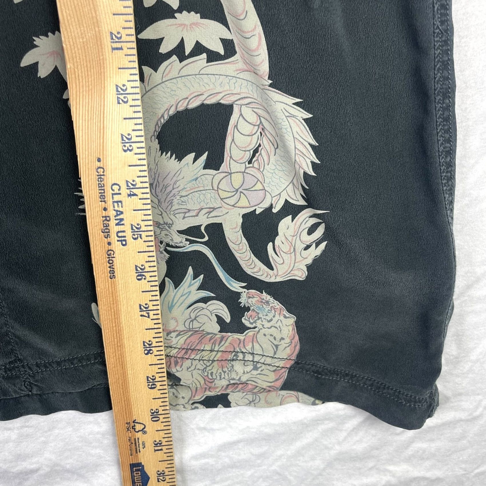 Vintage VINTAGE Z-Brand Shirt Mens Medium Black Japanese Hawaiian Dragon Tiger Art Silk Size US M / EU 48-50 / 2 - 7 Thumbnail