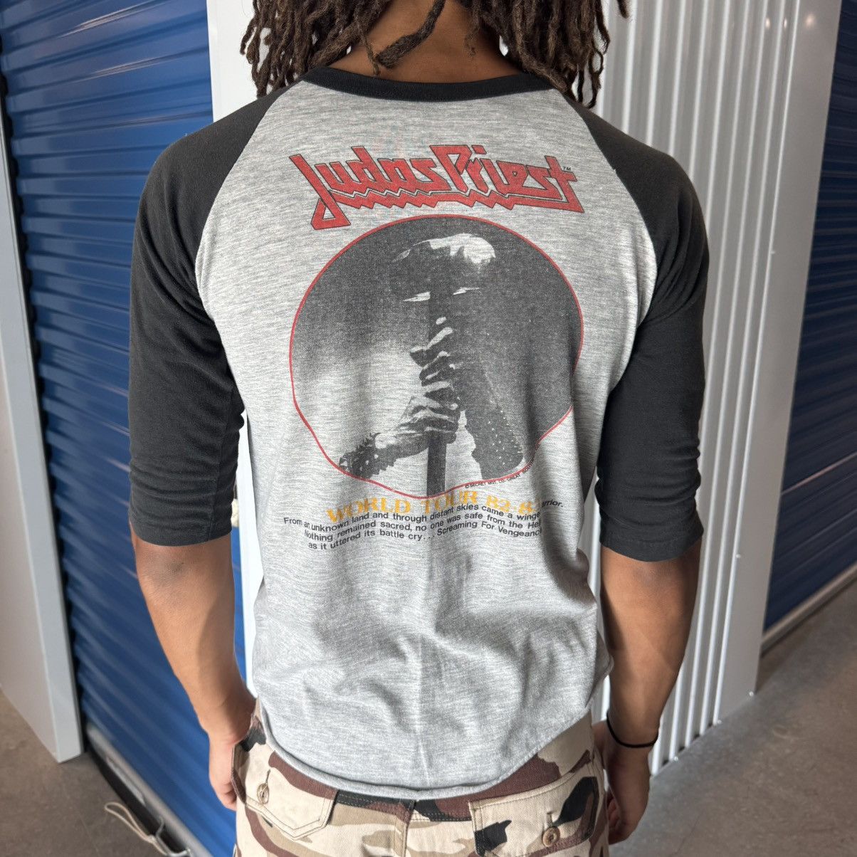 Vintage Vintage 80s Judas Priest Baseball Tee Size US M / EU 48-50 / 2 - 2 Thumbnail